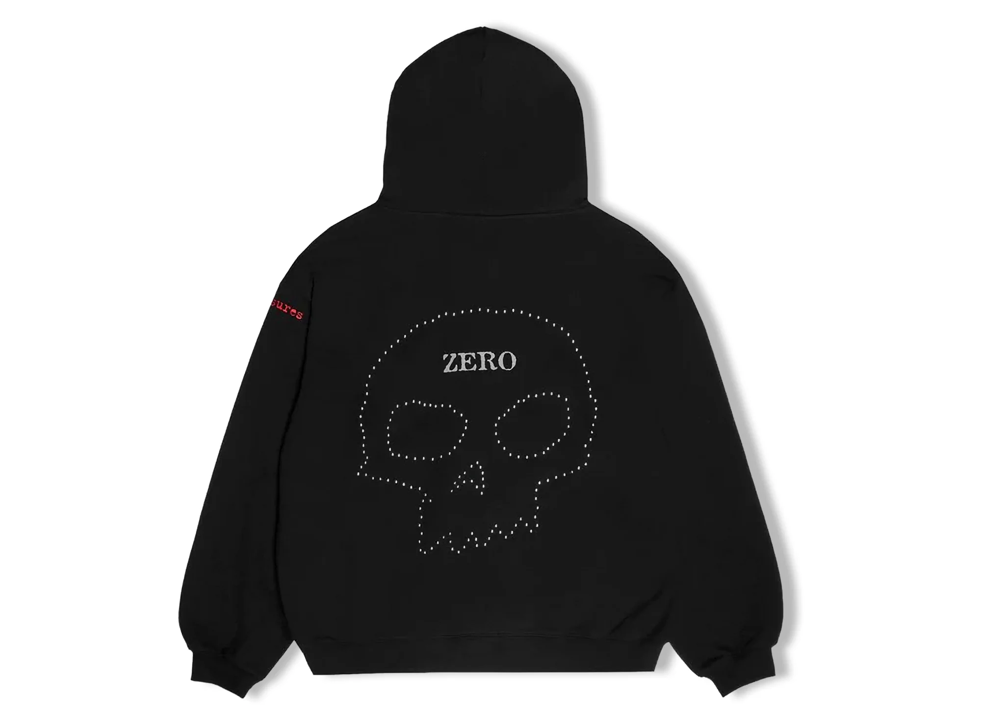 Pleasures x Zero Dane Studded Hoodie in Black - Image 2