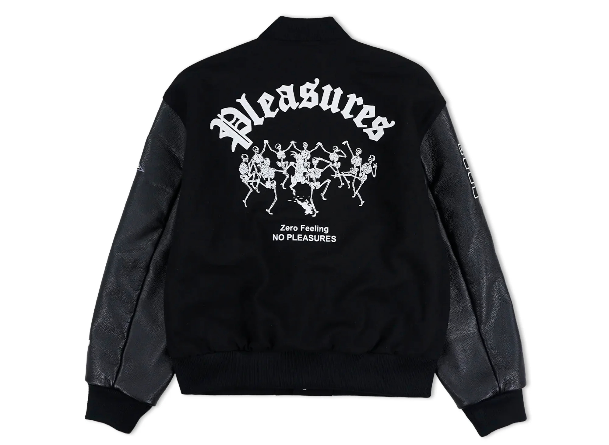 Pleasures x Zero Varsity Jacket in Black - Image 2