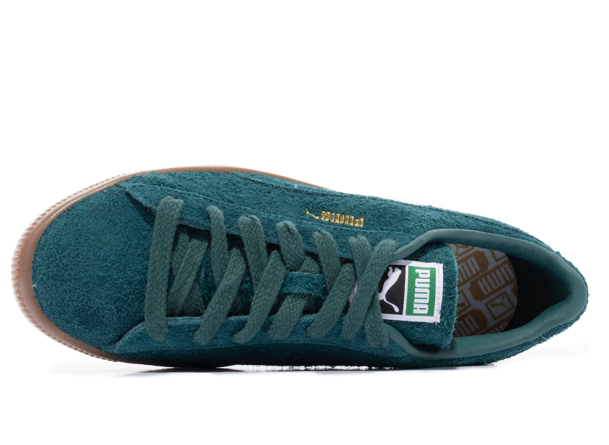 Puma VTG Hairy Suede in Varsity Green & Gum - Image 4