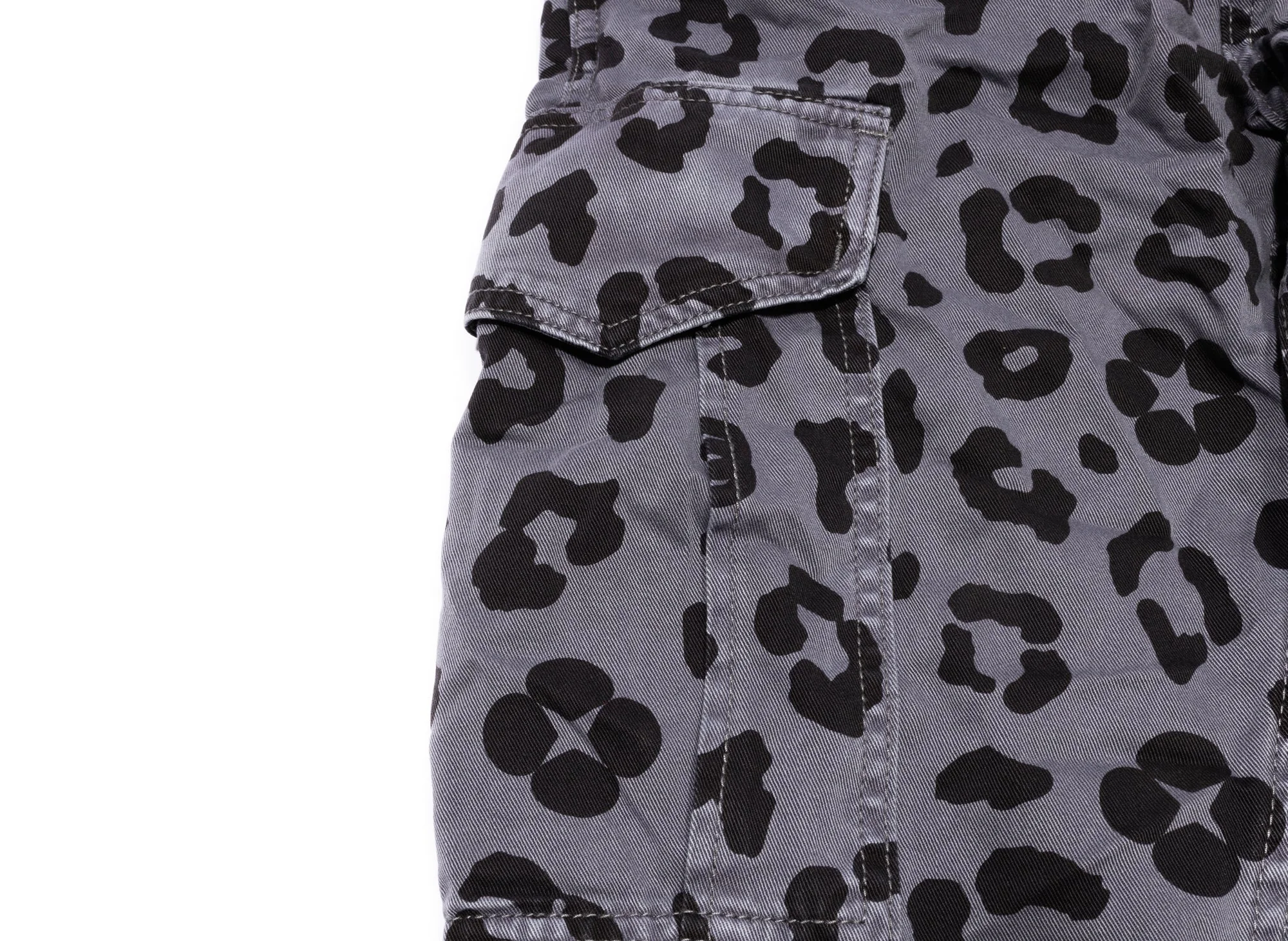Purple Brand Black Monogram Leopard Print Cargo Pants - Image 2