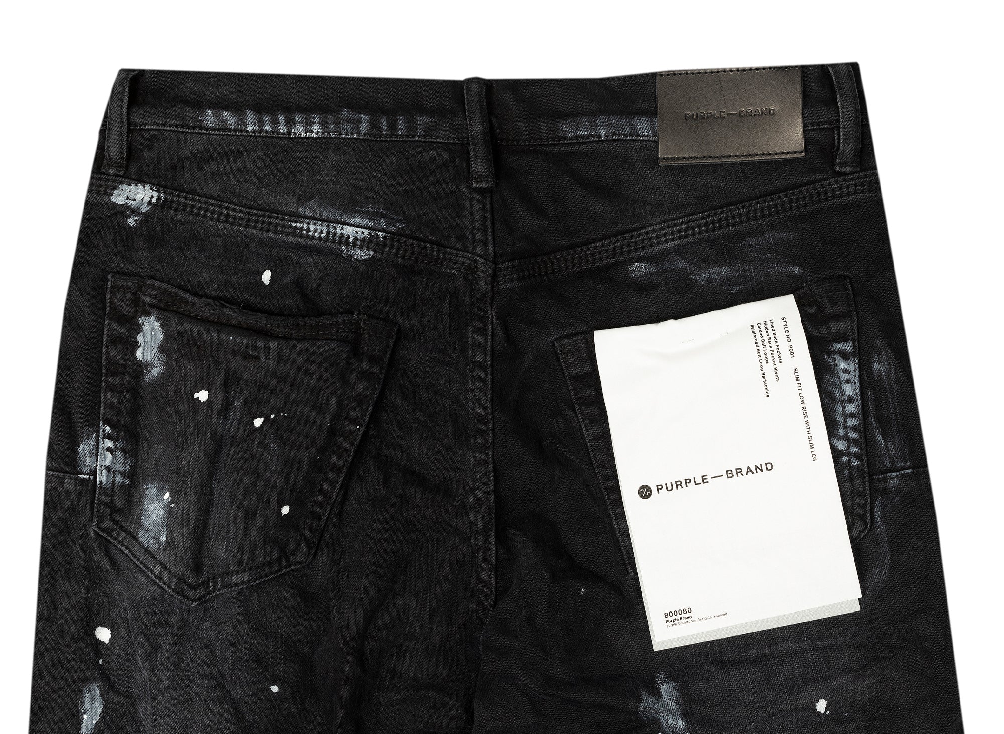 Purple Brand Black Resin Slit Knee Jeans - Image 2