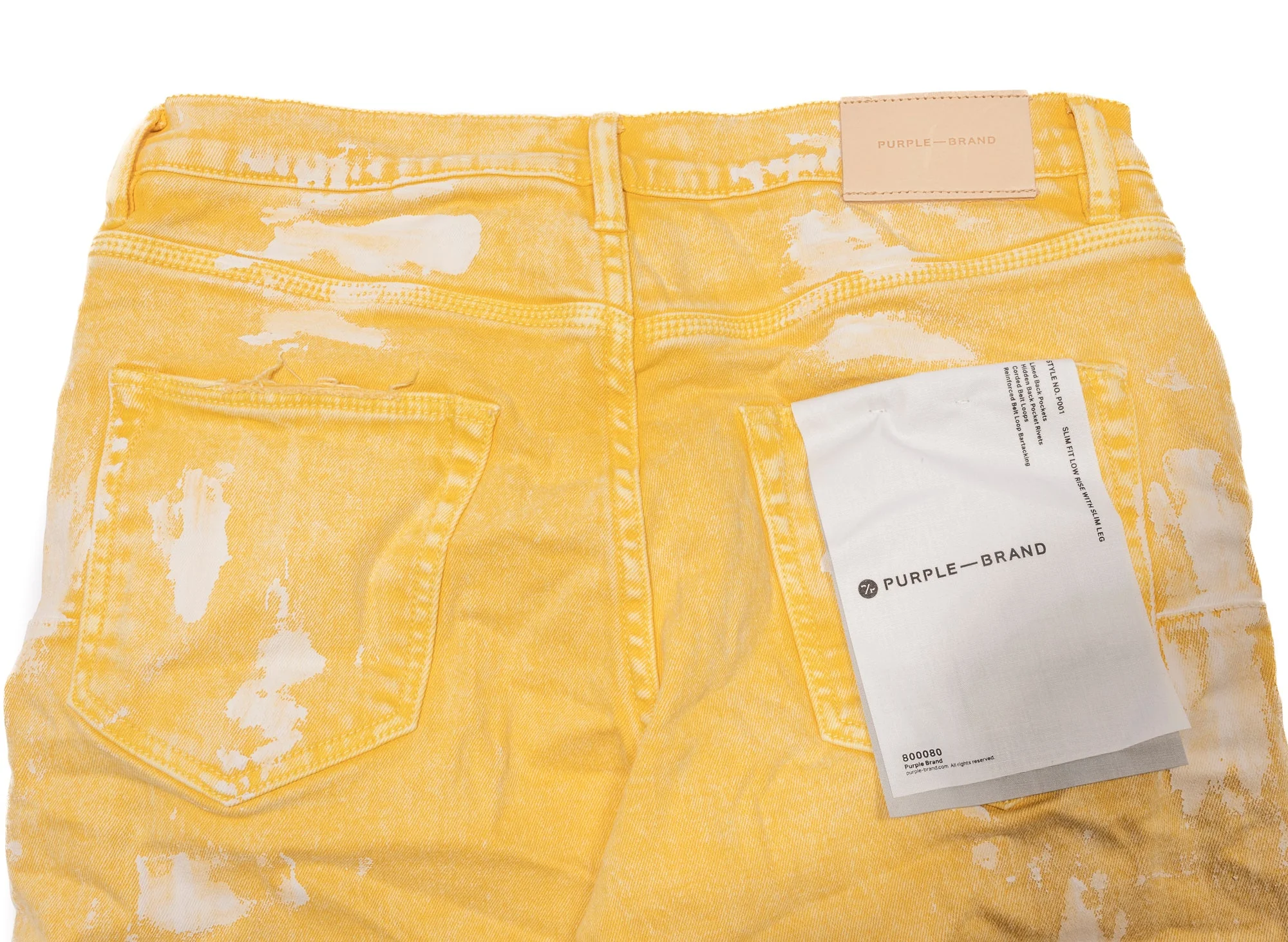Purple Brand Bright Yellow Hard Wax Jeans - Image 2