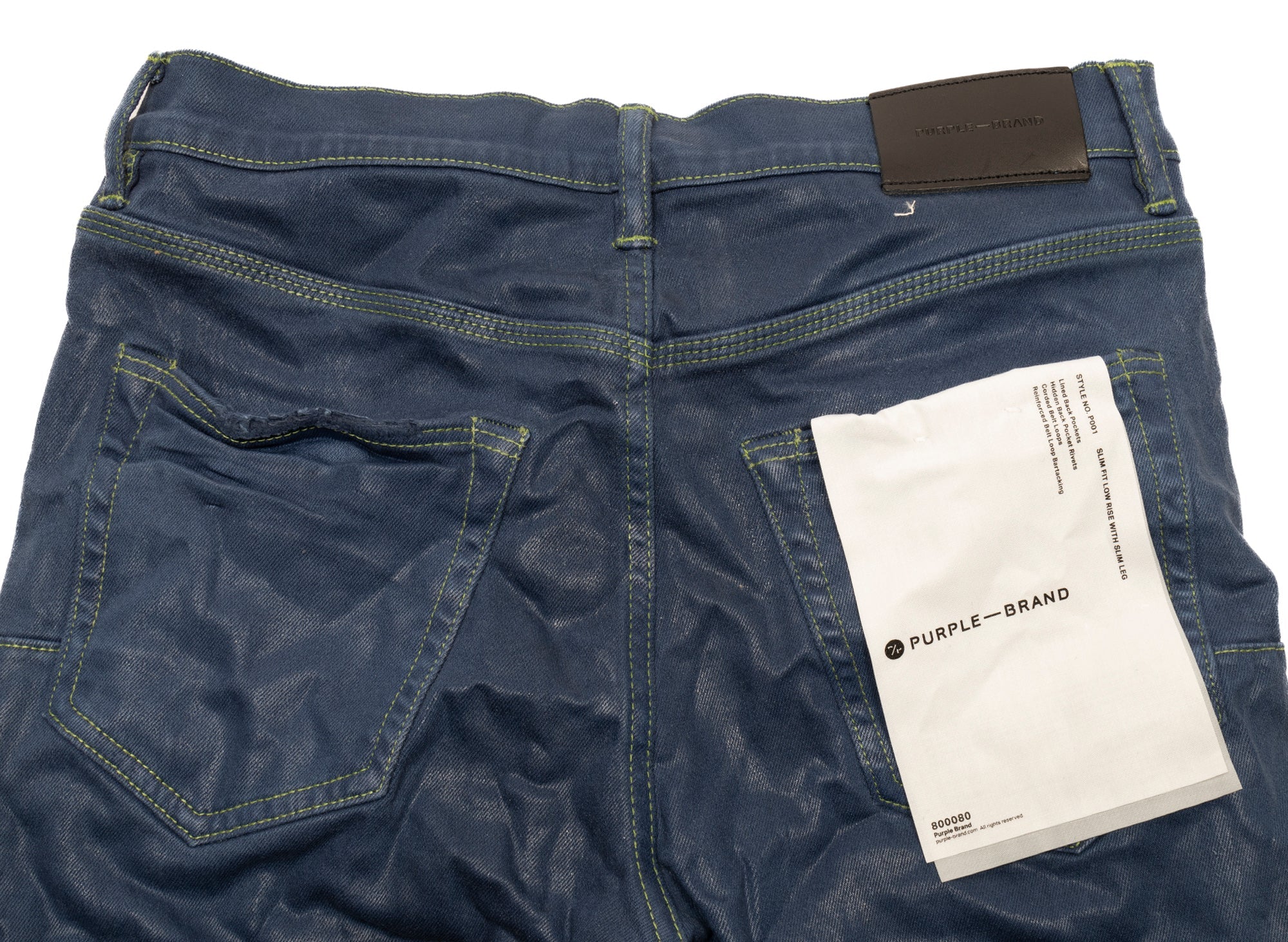 Purple Brand Contrast Stitch Jeans - Image 2