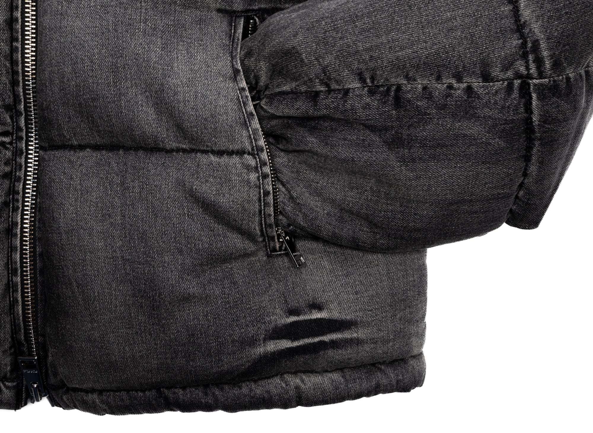 Purple Brand Denim Puffer Jacket in Black - Image 3
