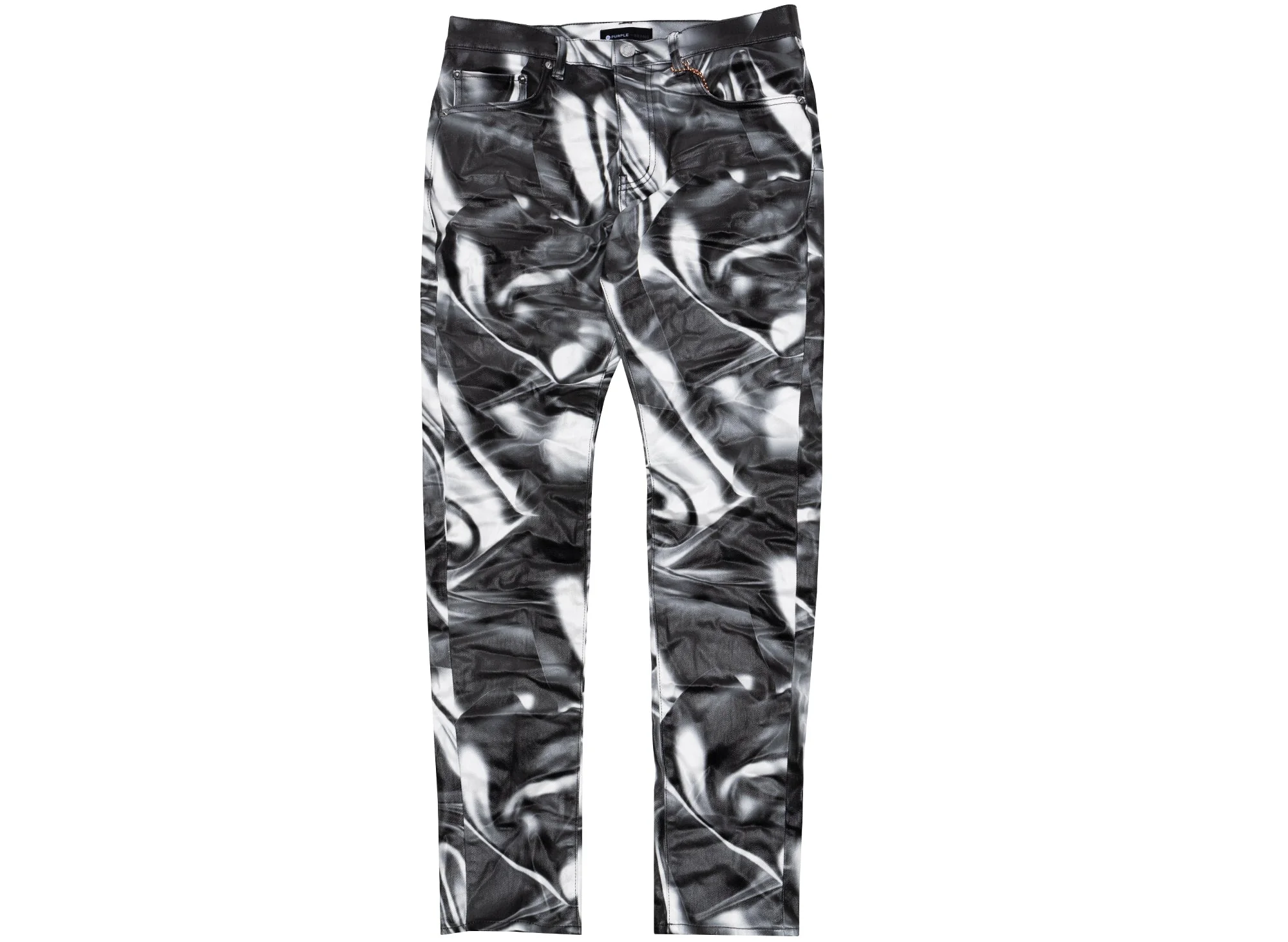 Purple Brand Digital Wrinkle Print Jeans