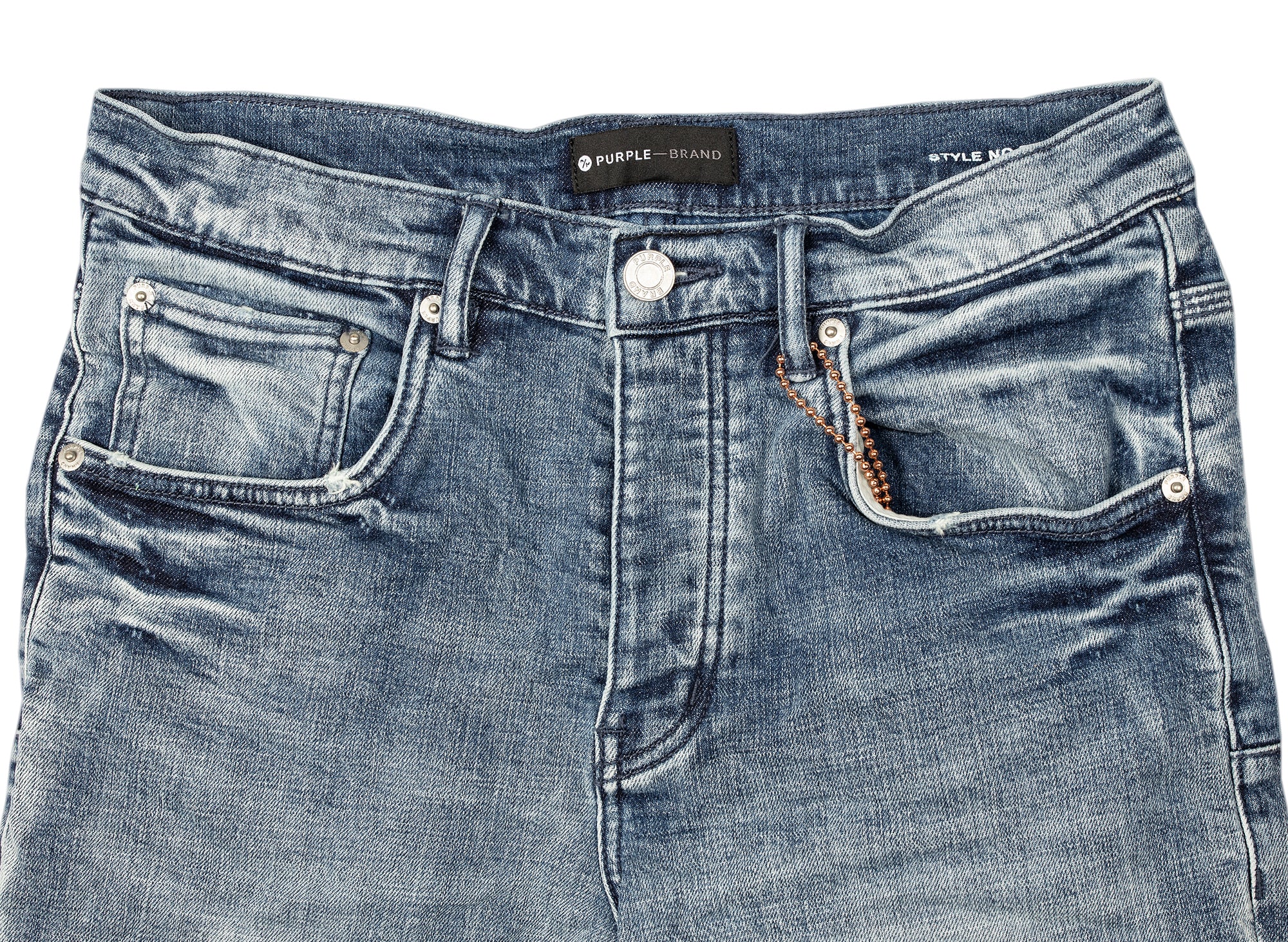 Purple Brand Faded Blue Distressed Jeans - Image 2