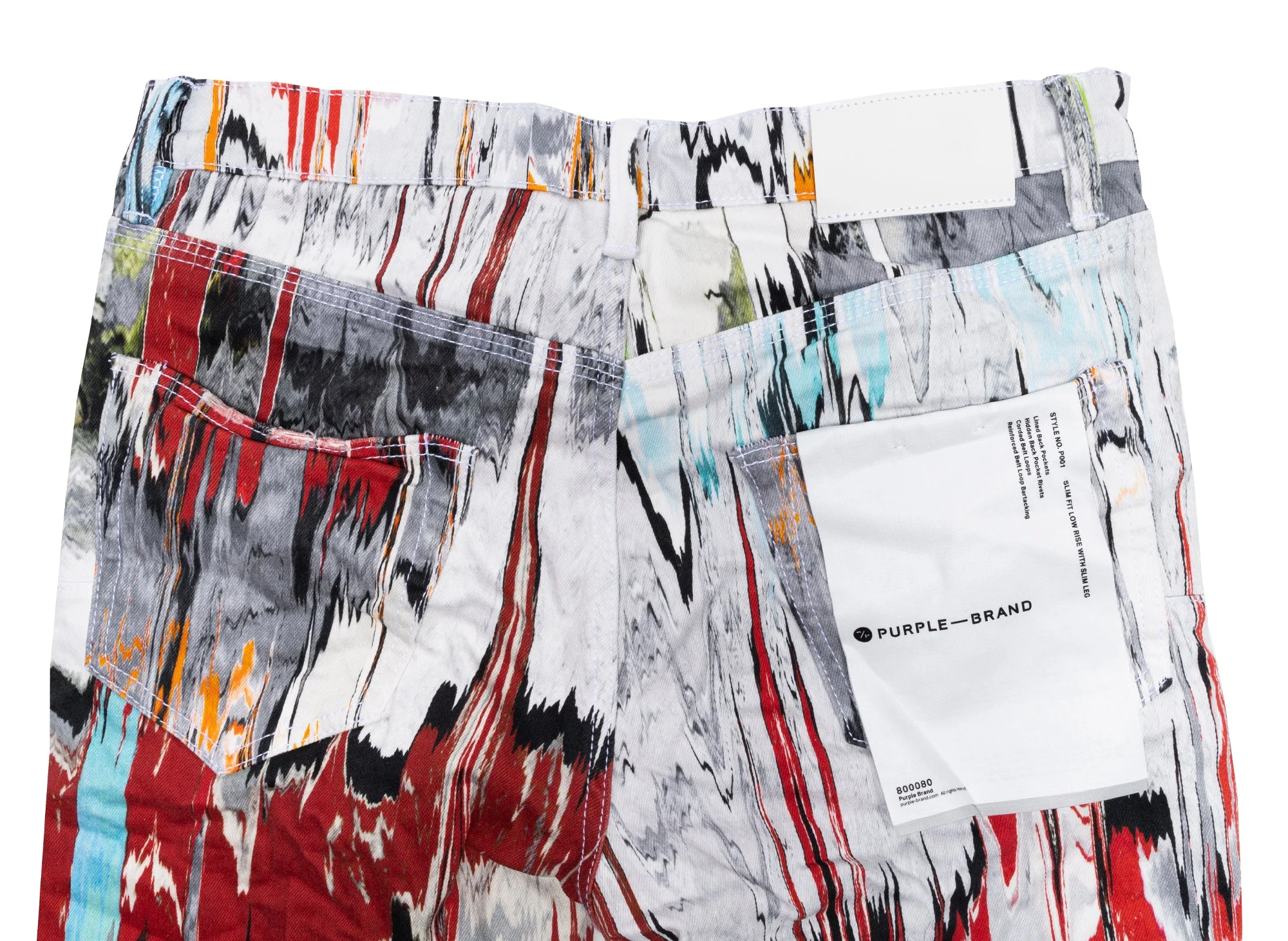 Purple Brand Flamestitch Digital Print Jeans - Image 2