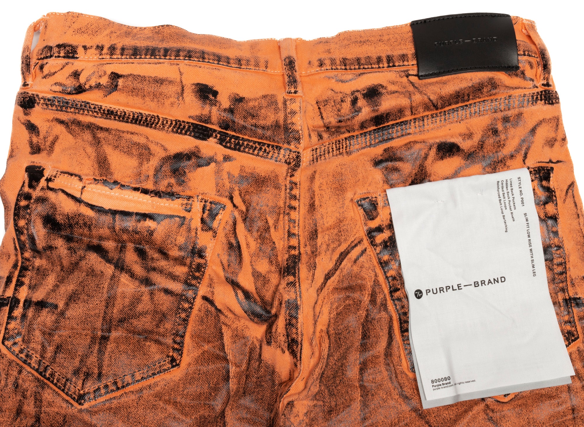 Purple Brand Fluorescent Orange X-Ray Jeans - Image 2