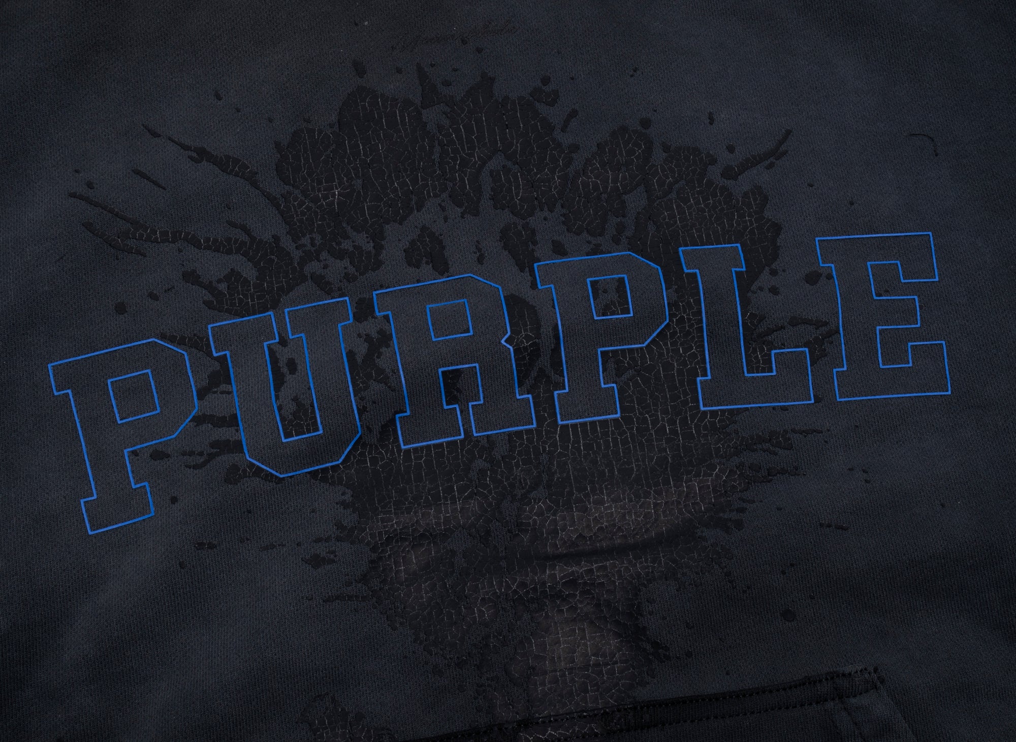 Purple Brand French Terry Arc Logo Pullover Hoodie - Image 2