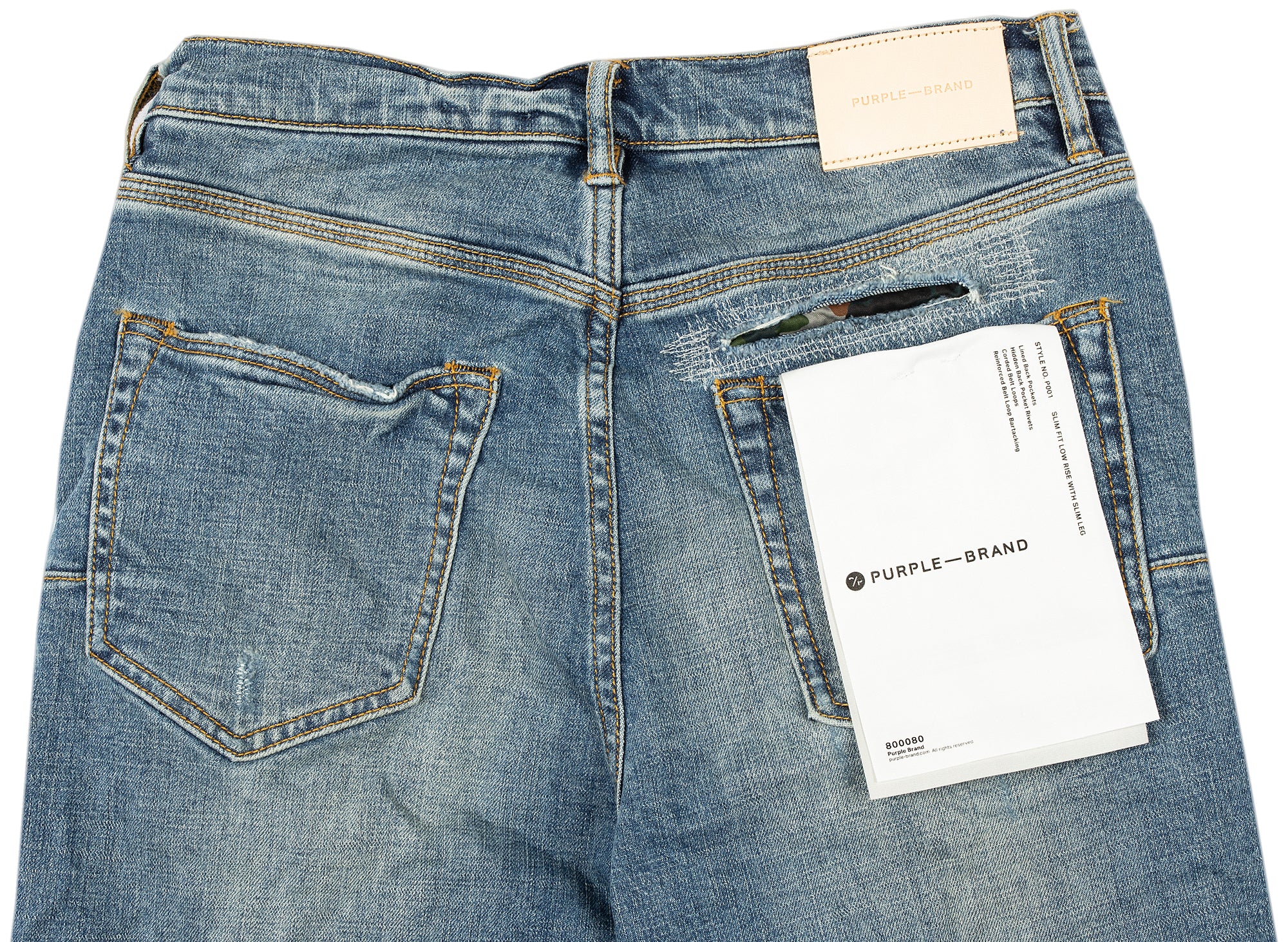 Purple Brand Indigo Reflective Repair Jeans - Image 2