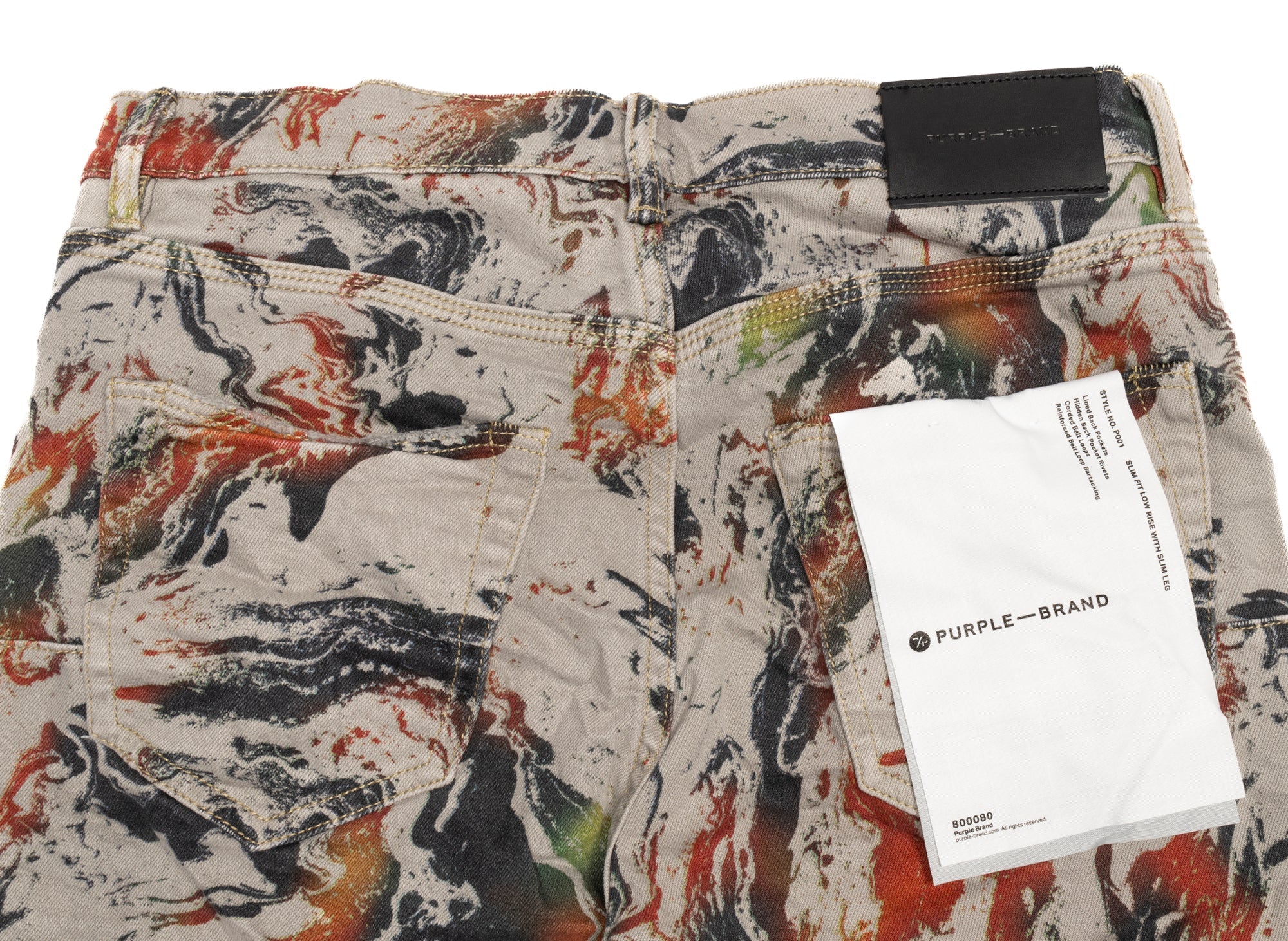 Purple Brand Marble Print Jeans - Image 2