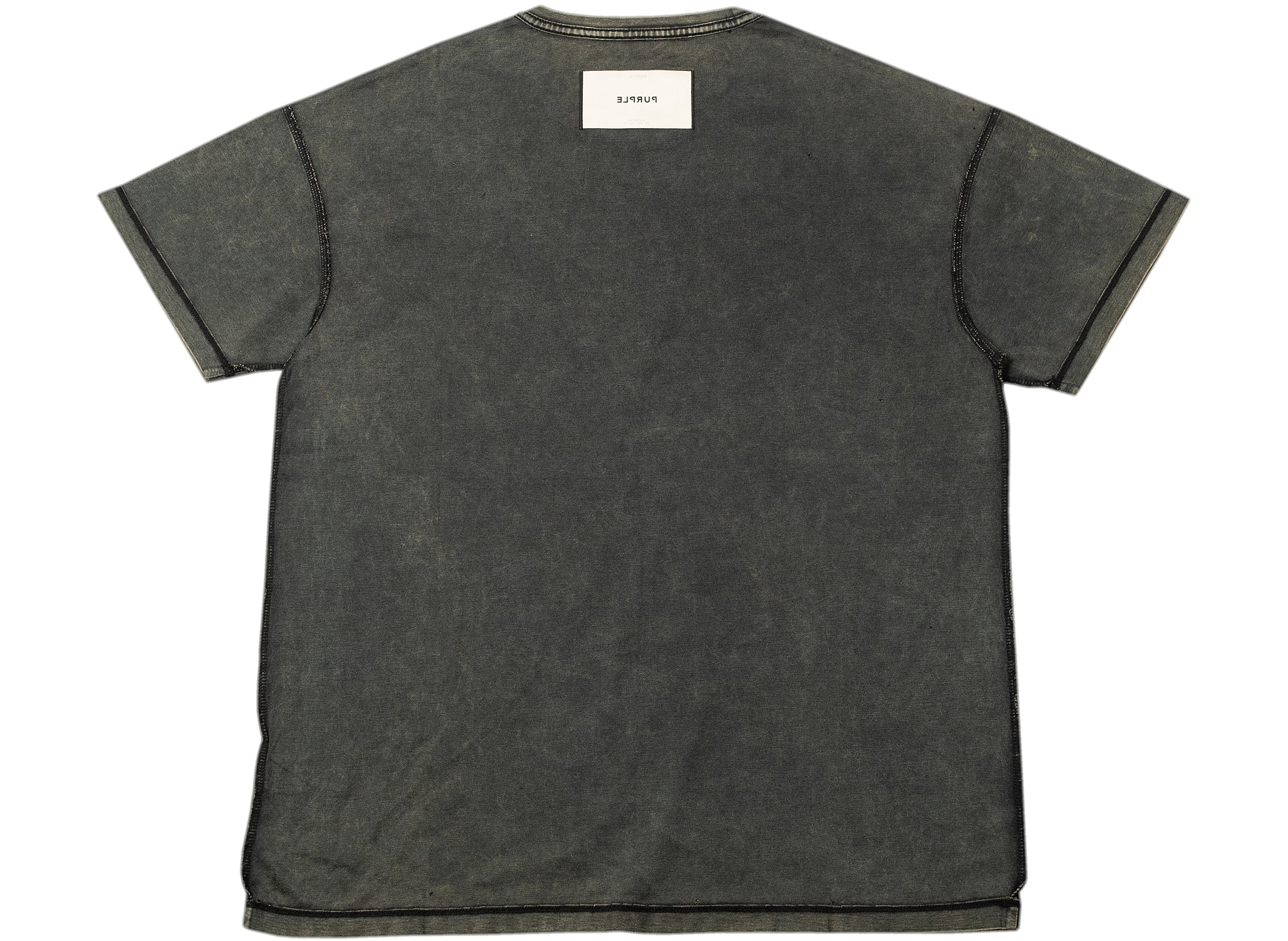 Purple Brand Mercerized Inside-Out Tee in Black - Image 2