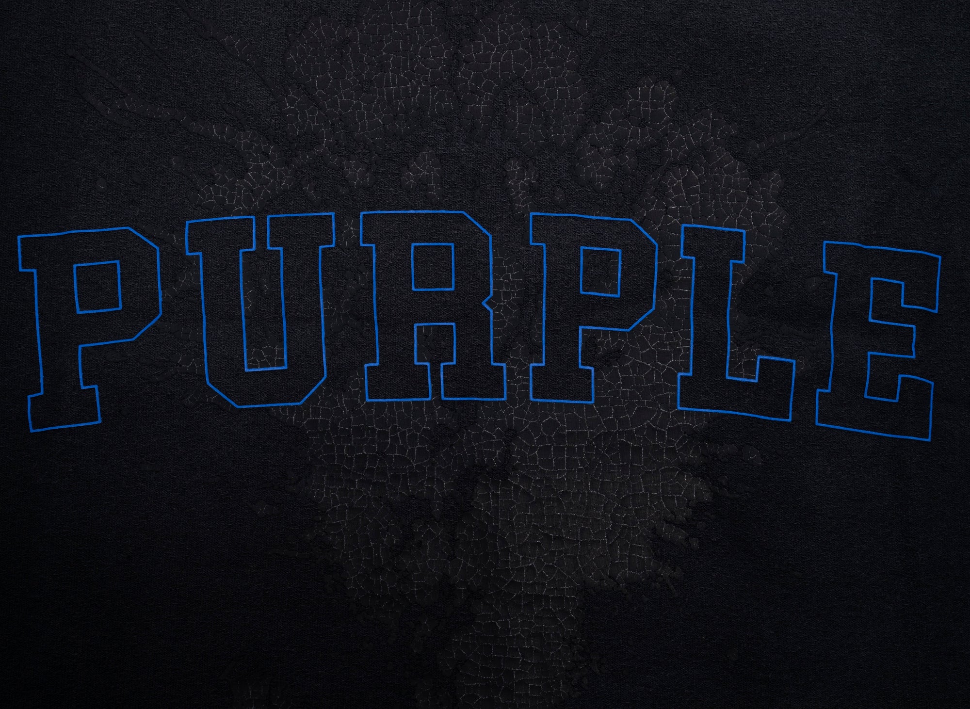 Purple Brand Textured Jersey S/S Tee in Black - Image 2