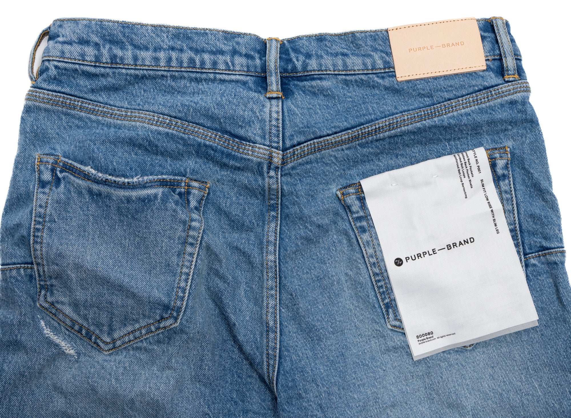 Purple Brand Vintage Abrasions Jeans in Light Indigo - Image 2
