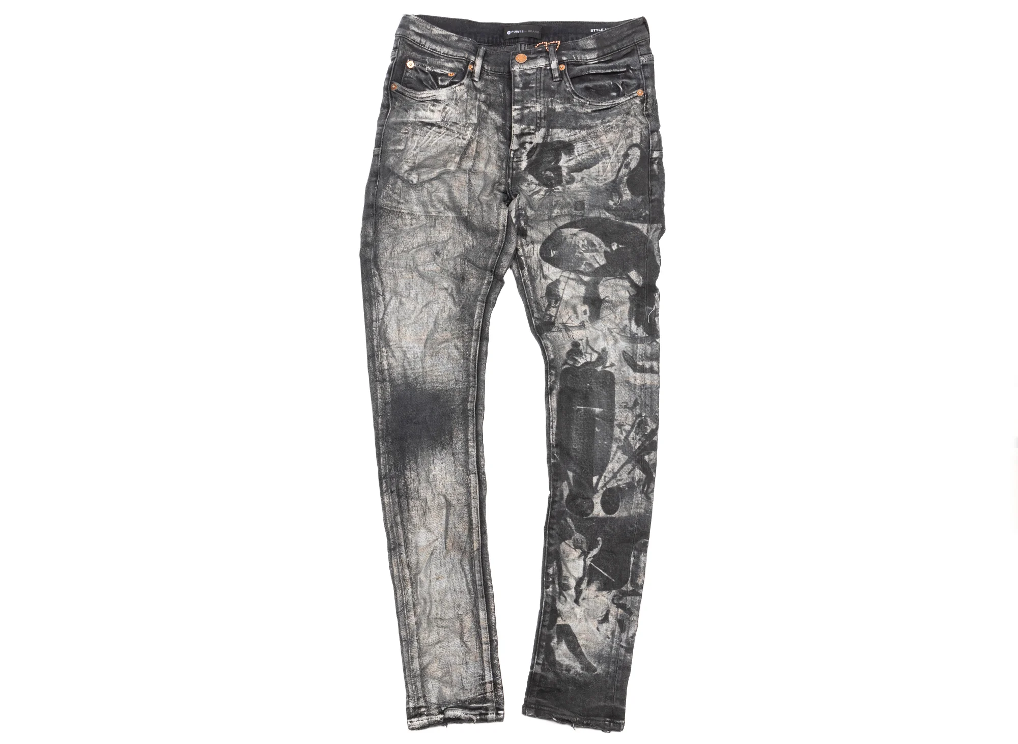 Purple Brand Washed Black Iridescent Pearl Jeans