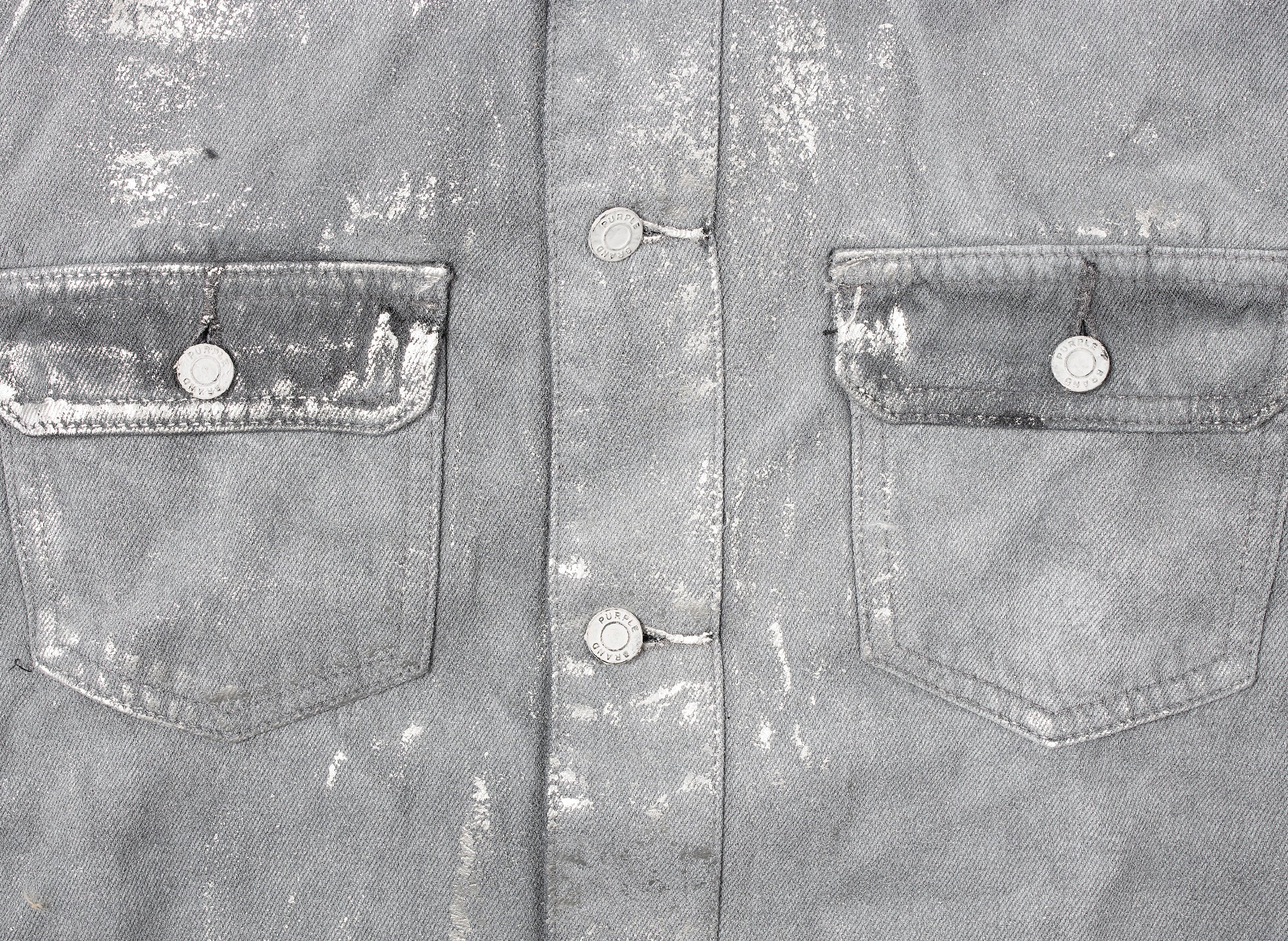 Purple Brand Overspray Black Denim Jacket - Image 2