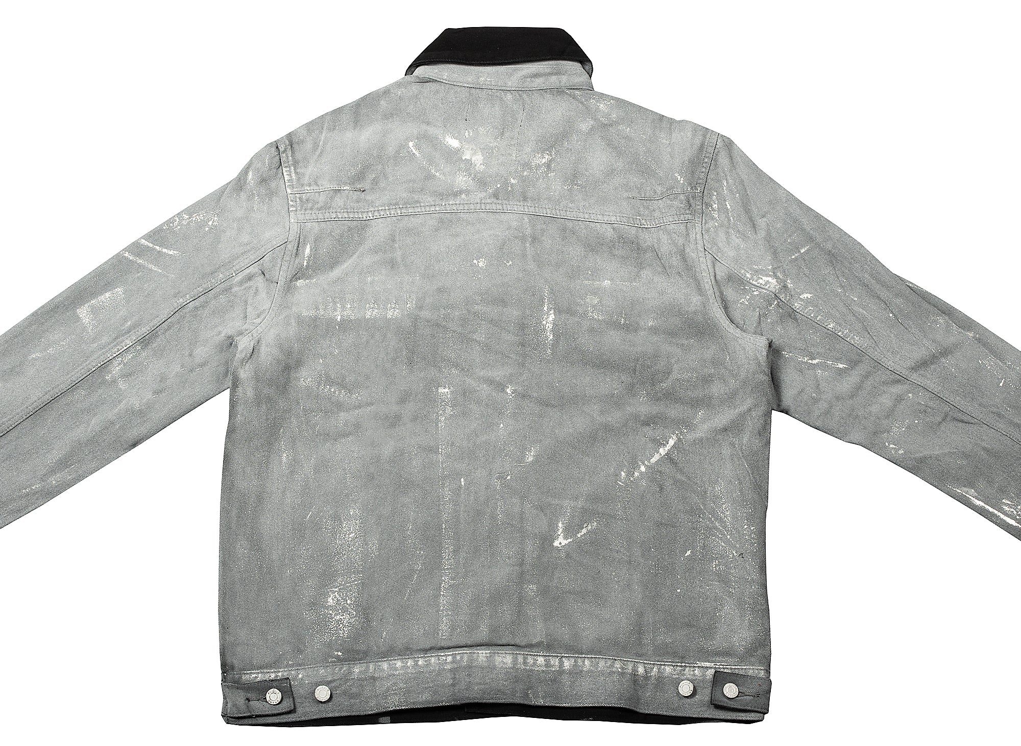 Purple Brand Overspray Black Denim Jacket - Image 3