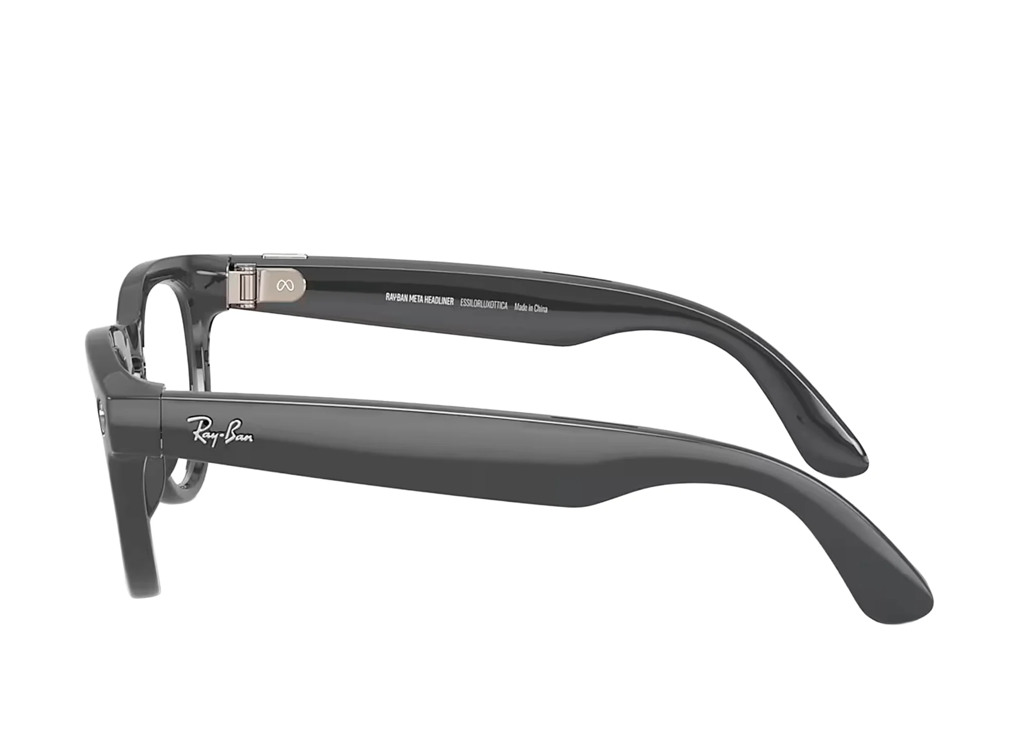 Ray-Ban Meta Headliner (Gen 2) Sunglasses in Shiny Asteroid Grey w/ Transitions Emerald Lenses - Image 6