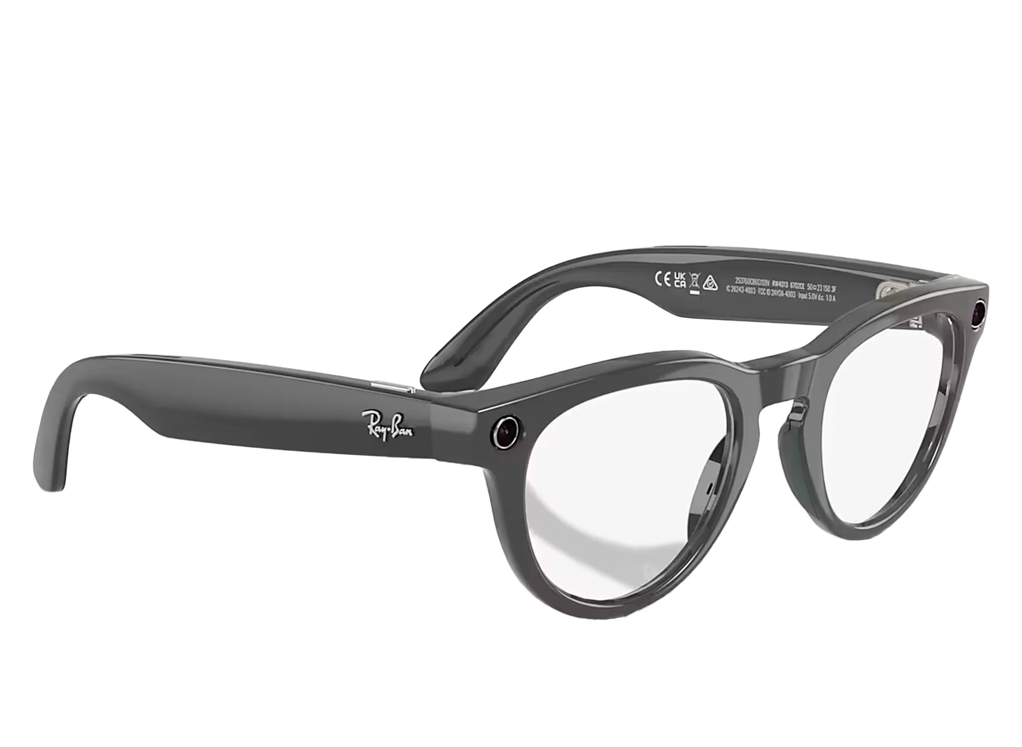 Ray-Ban Meta Headliner (Gen 2) Sunglasses in Shiny Asteroid Grey w/ Transitions Emerald Lenses - Image 7