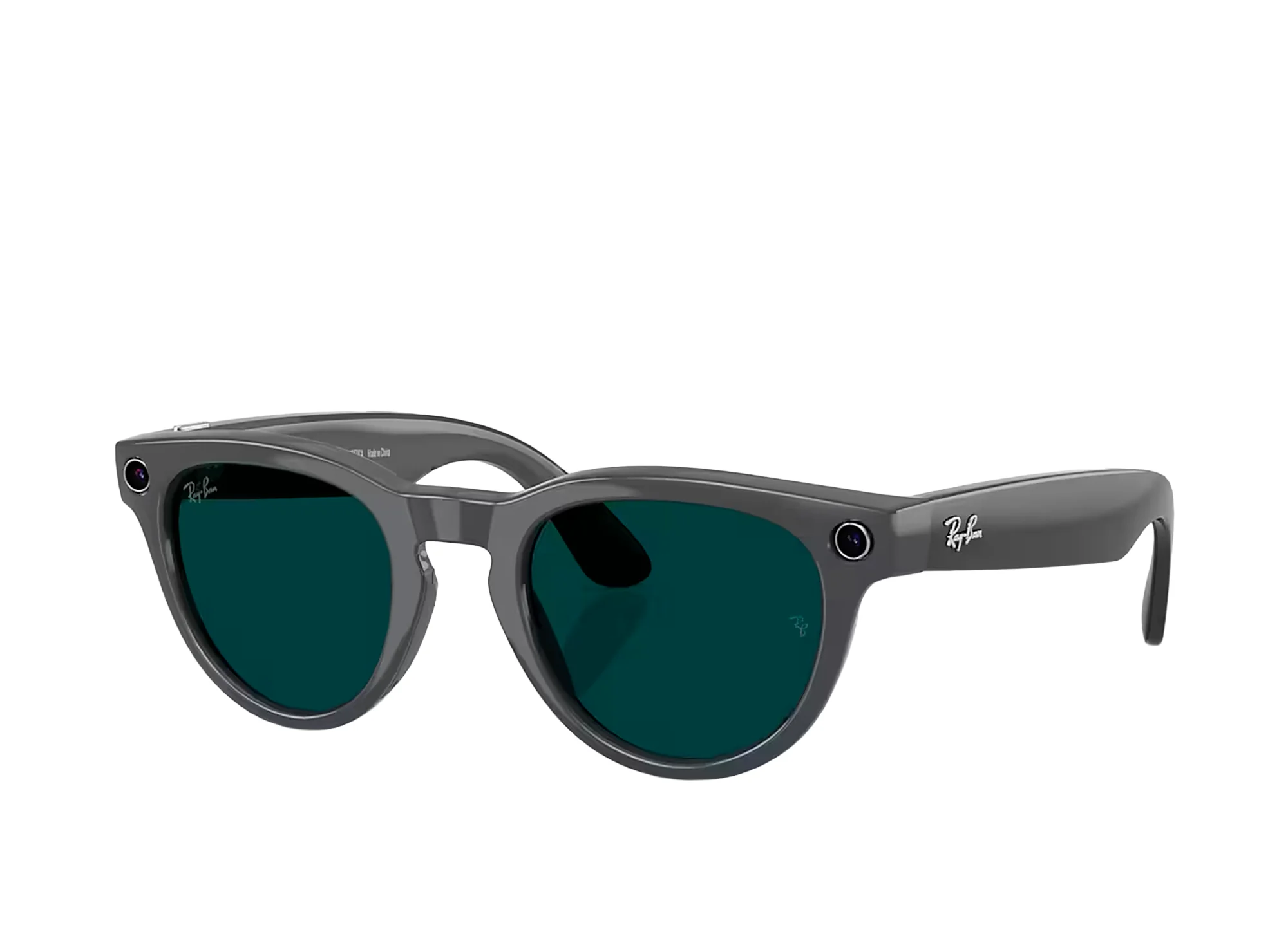 Ray-Ban Meta Headliner (Gen 2) Sunglasses in Shiny Asteroid Grey w/ Transitions Emerald Lenses - Image 8