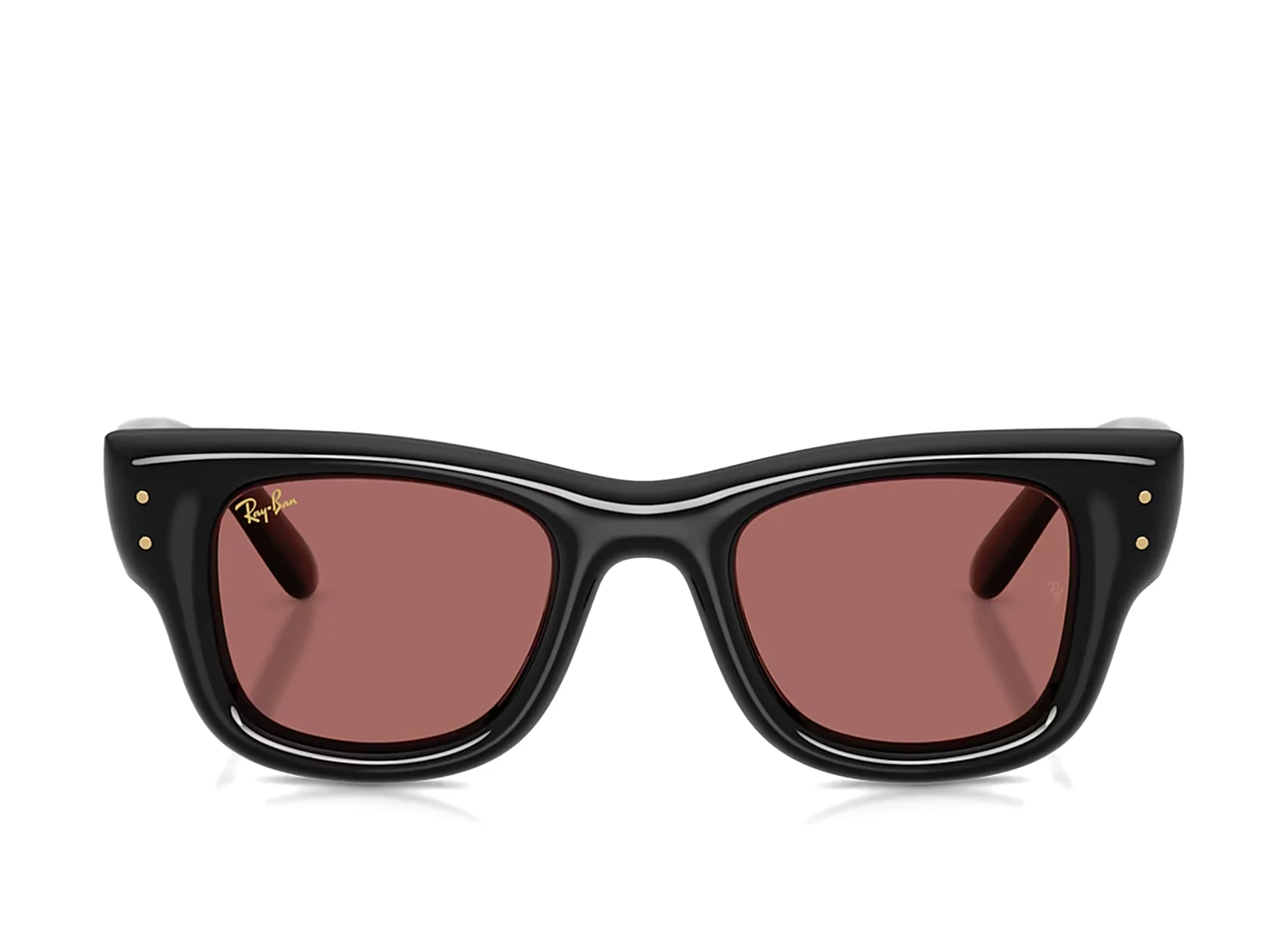 Ray Ban Wayfarer Puffer Black with Dark Violet - Image 2