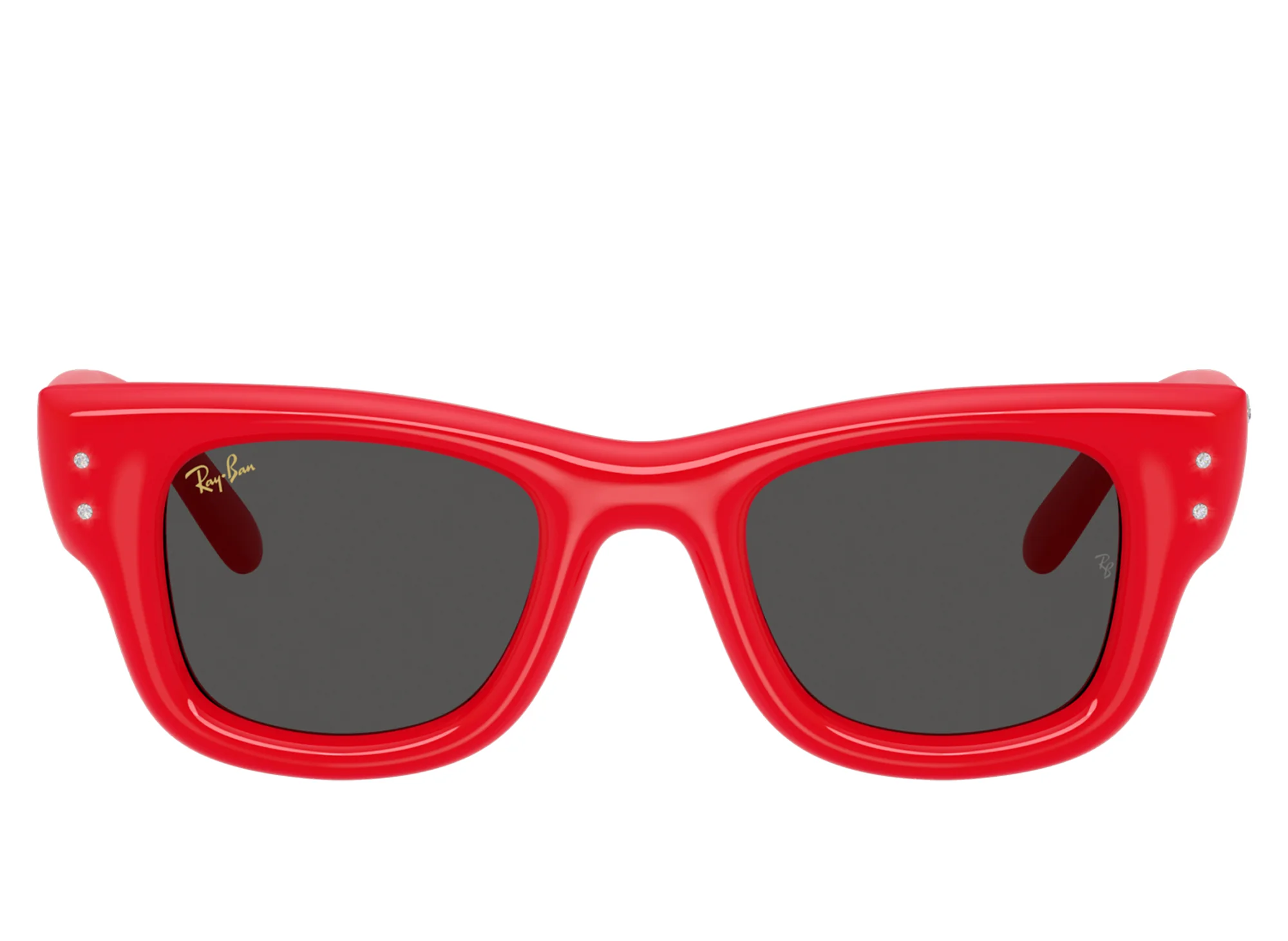 Ray Ban Wayfarer Puffer Red with Strass W/ Dark Grey Lenses - Image 3