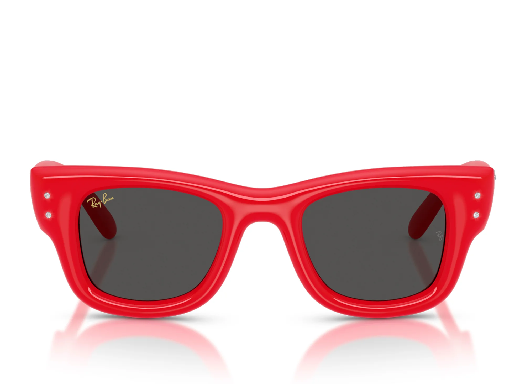 Ray Ban Wayfarer Puffer Red with Strass W/ Dark Grey Lenses - Image 7