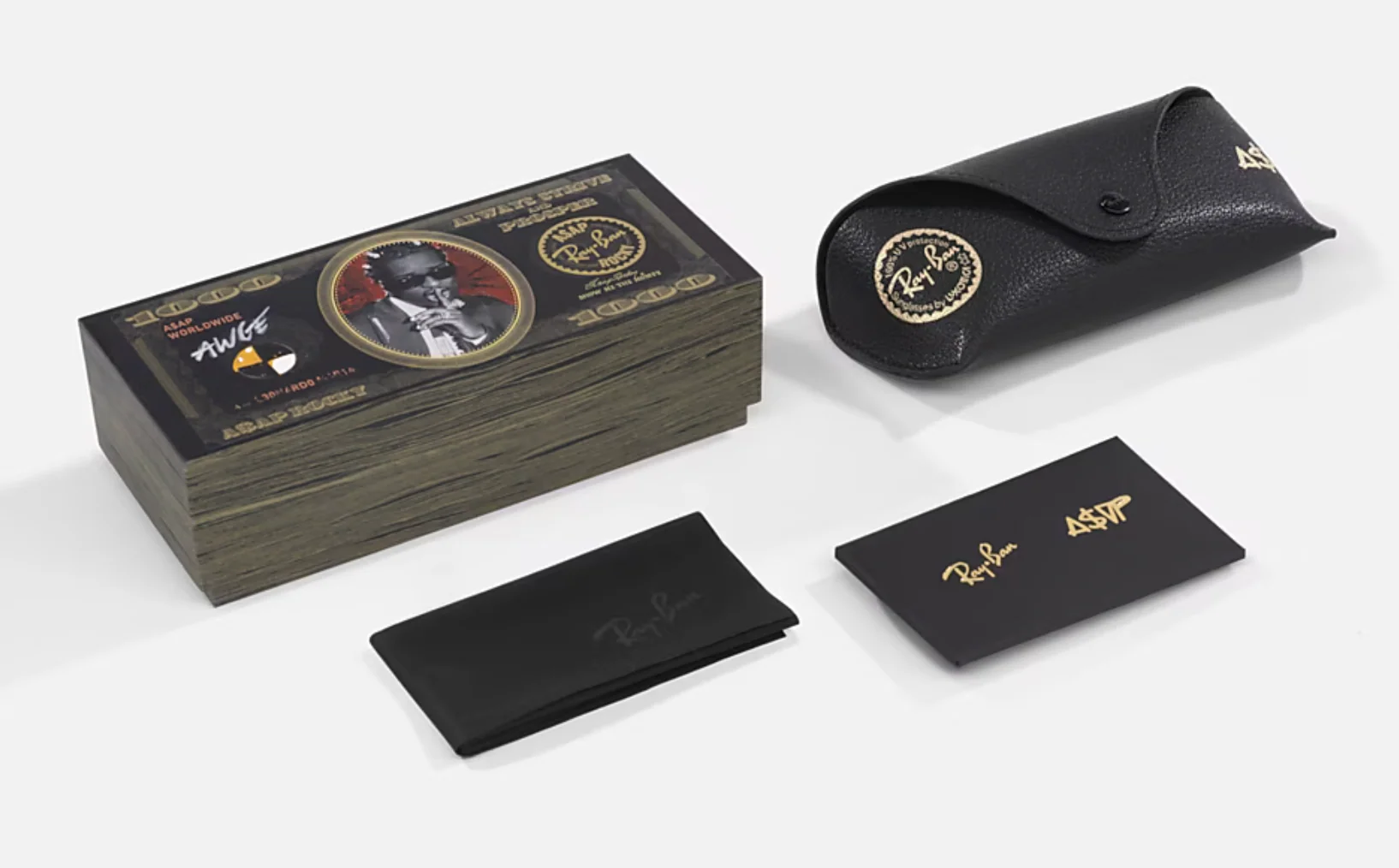 Ray Ban x A$AP Rocky Mega Wayfarer Blacked Out Collection Sunglasses - Image 2