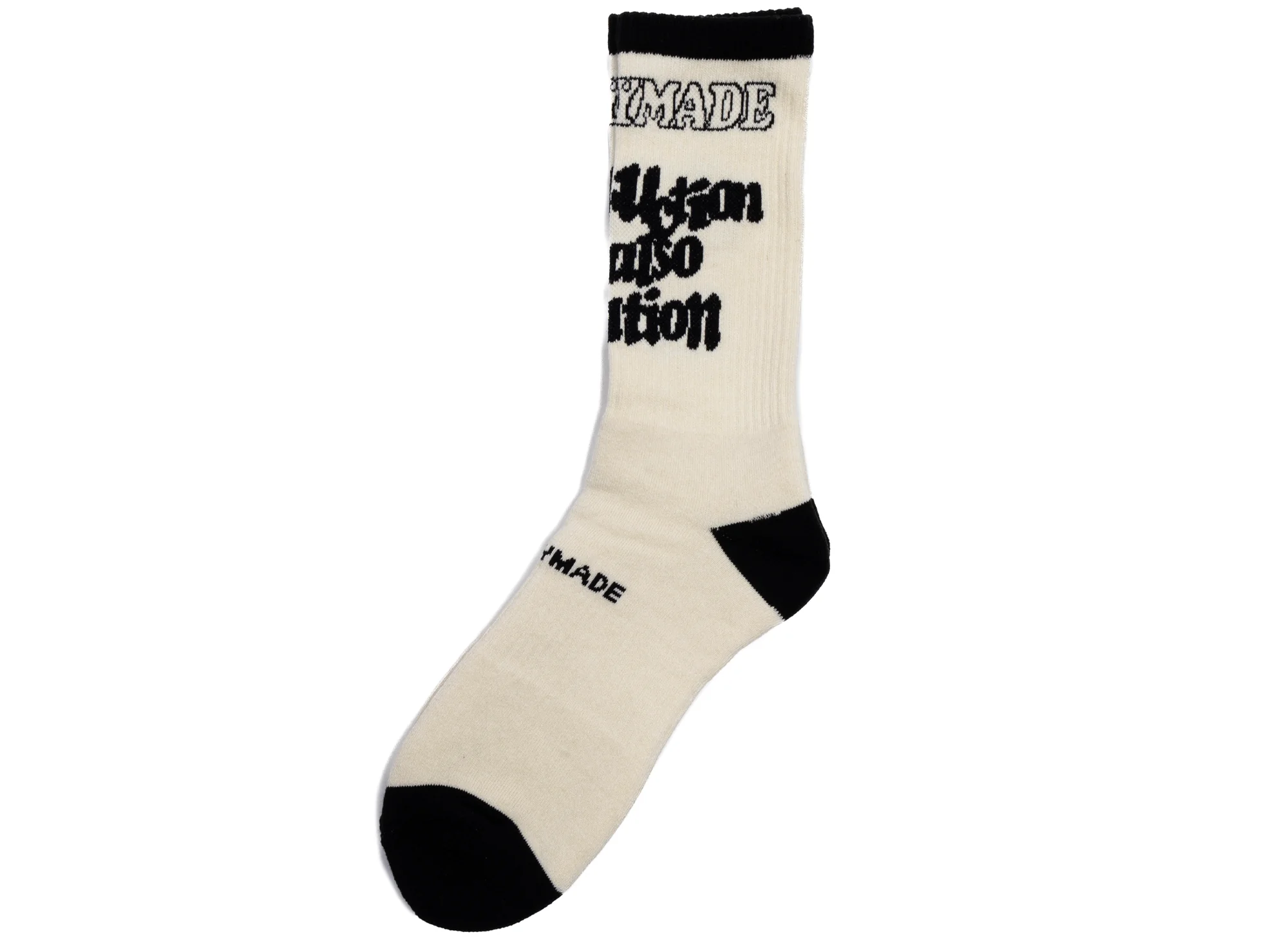 Readymade Destruction Socks in Ecru - Image 2