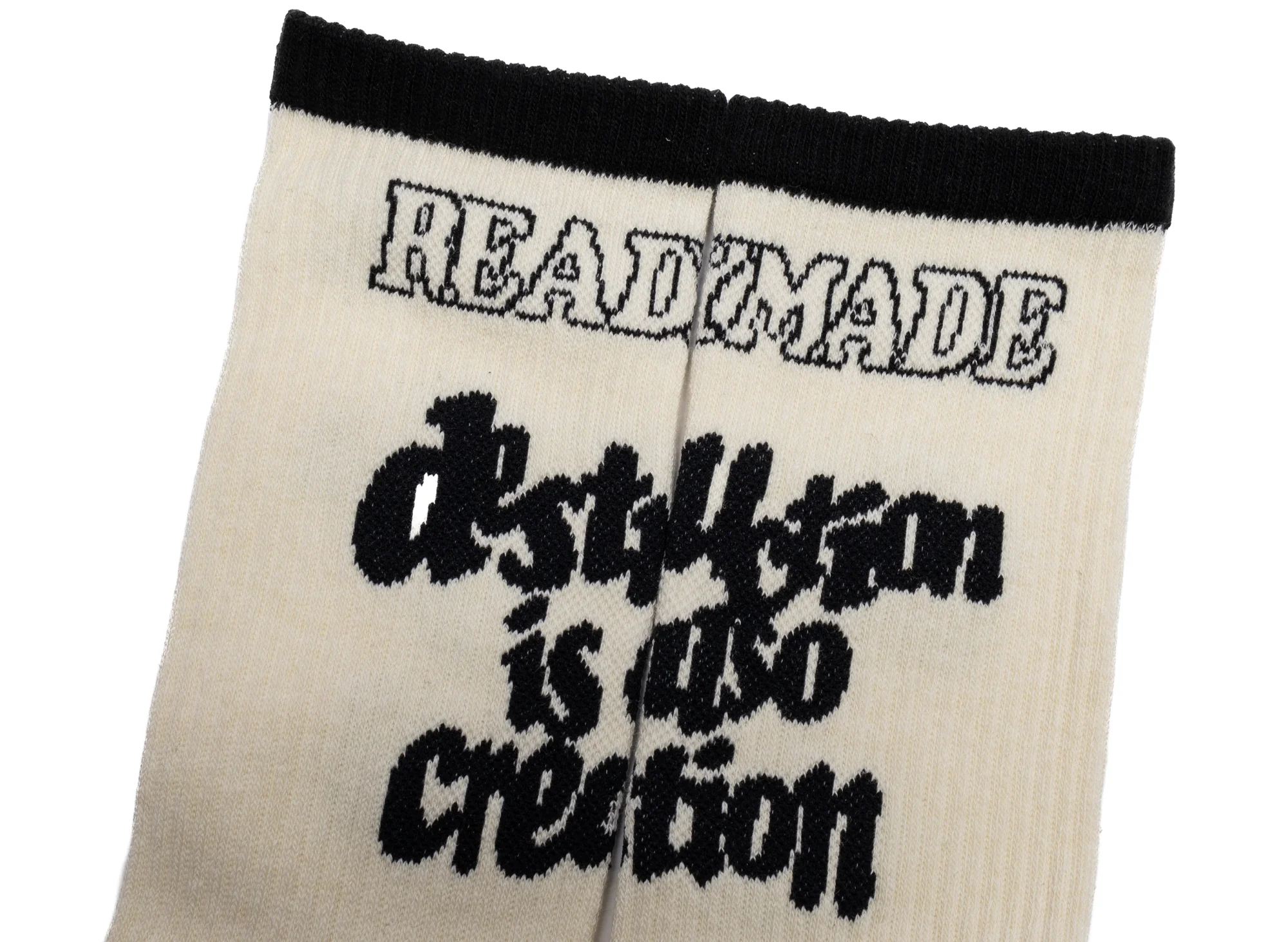 Readymade Destruction Socks in Ecru - Image 3