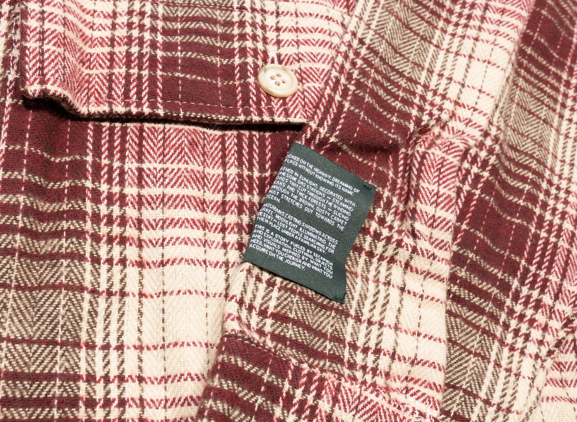 Reese Cooper Cargo Pocket Flannel Shirt in Red - Image 2