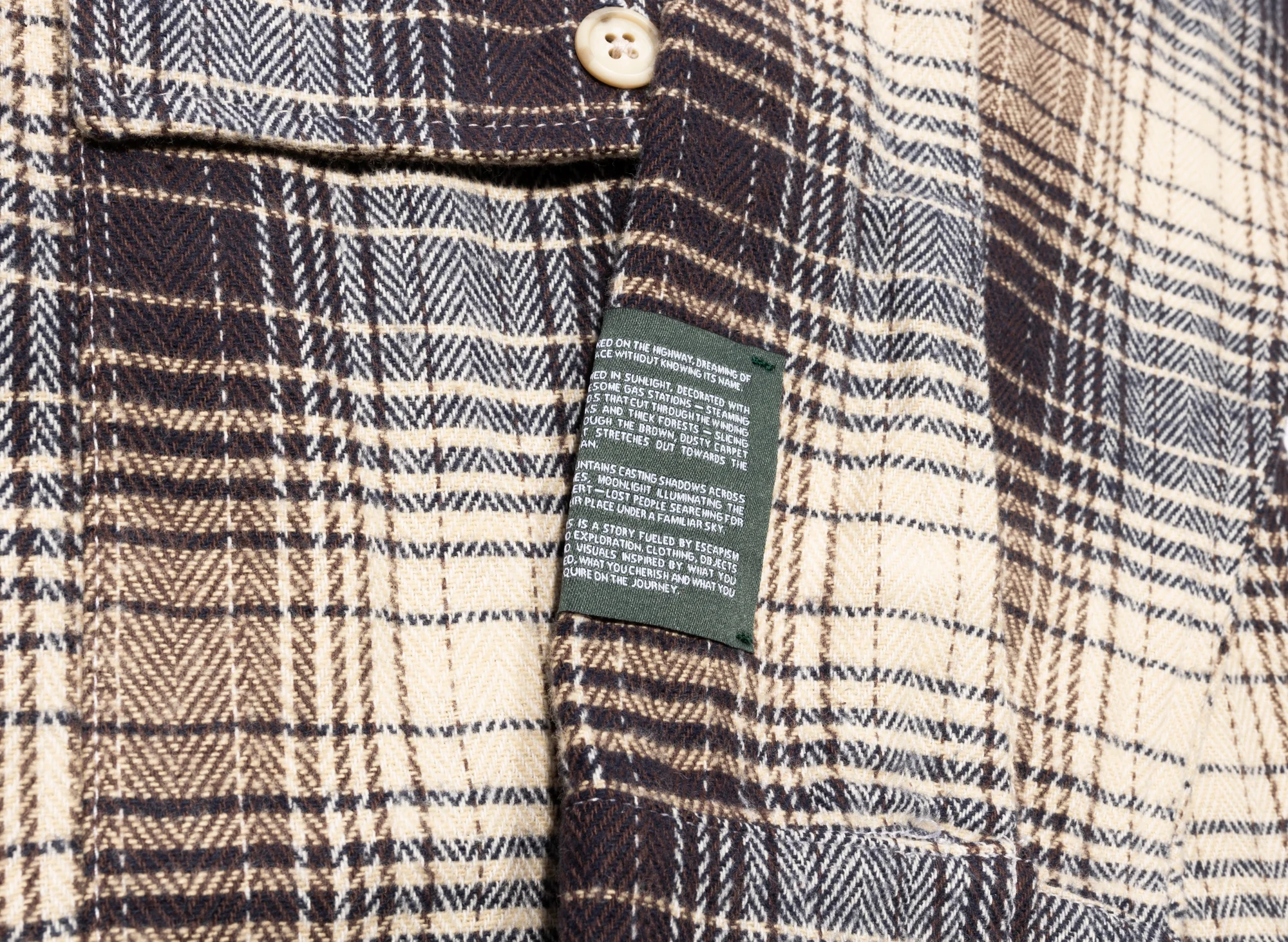 Reese Cooper Cargo Pocket Flannel Shirt in Blue - Image 2