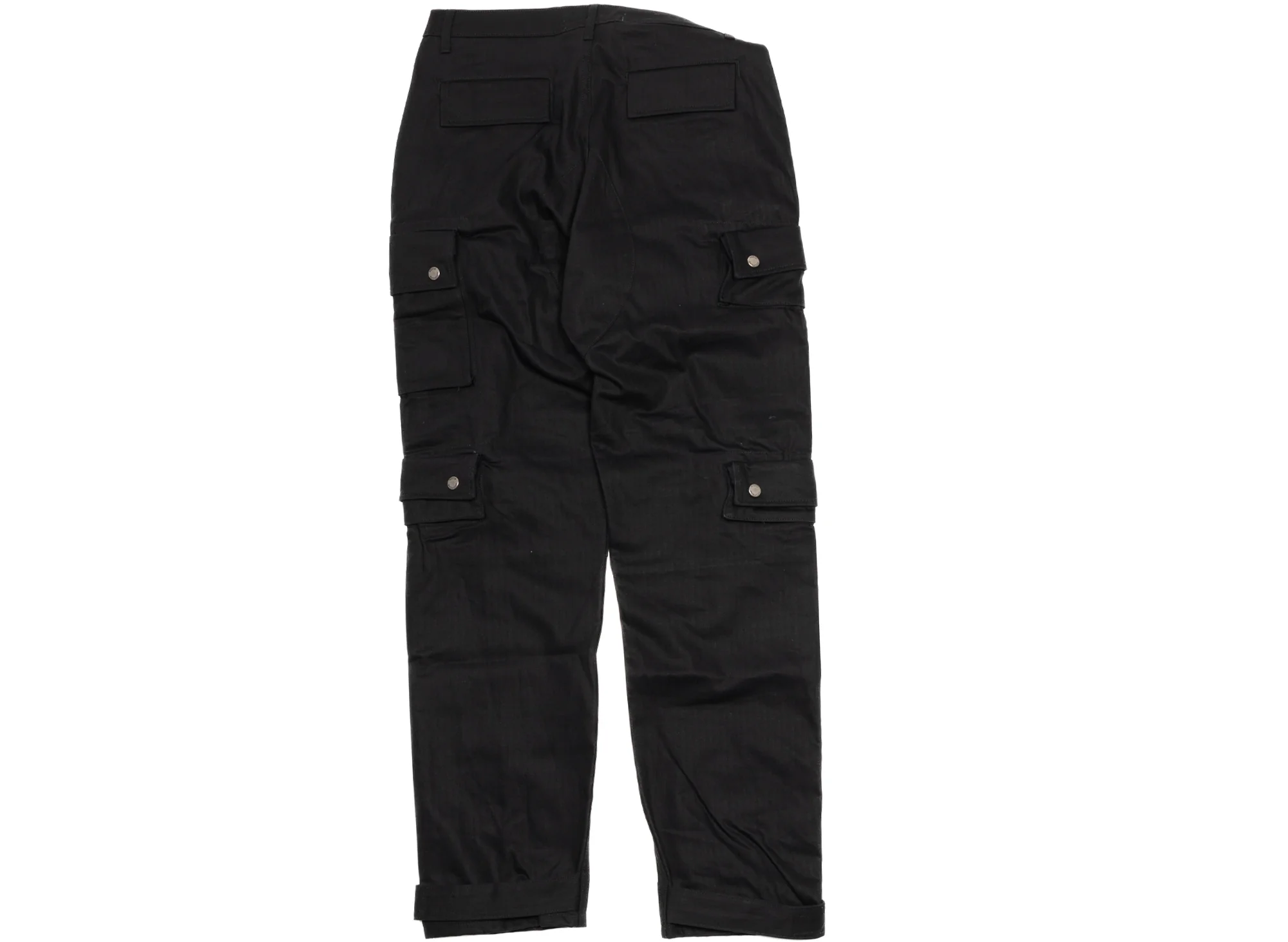 Reese Cooper Cotton Herringbone Cargo Pants in Black - Image 2