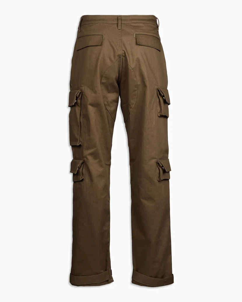 Reese Cooper Herringbone Cotton Cargo Pants - Image 2