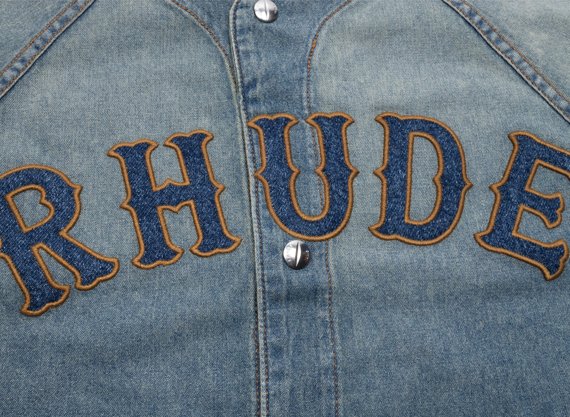 Rhude Baseball Denim Shirt - Image 2