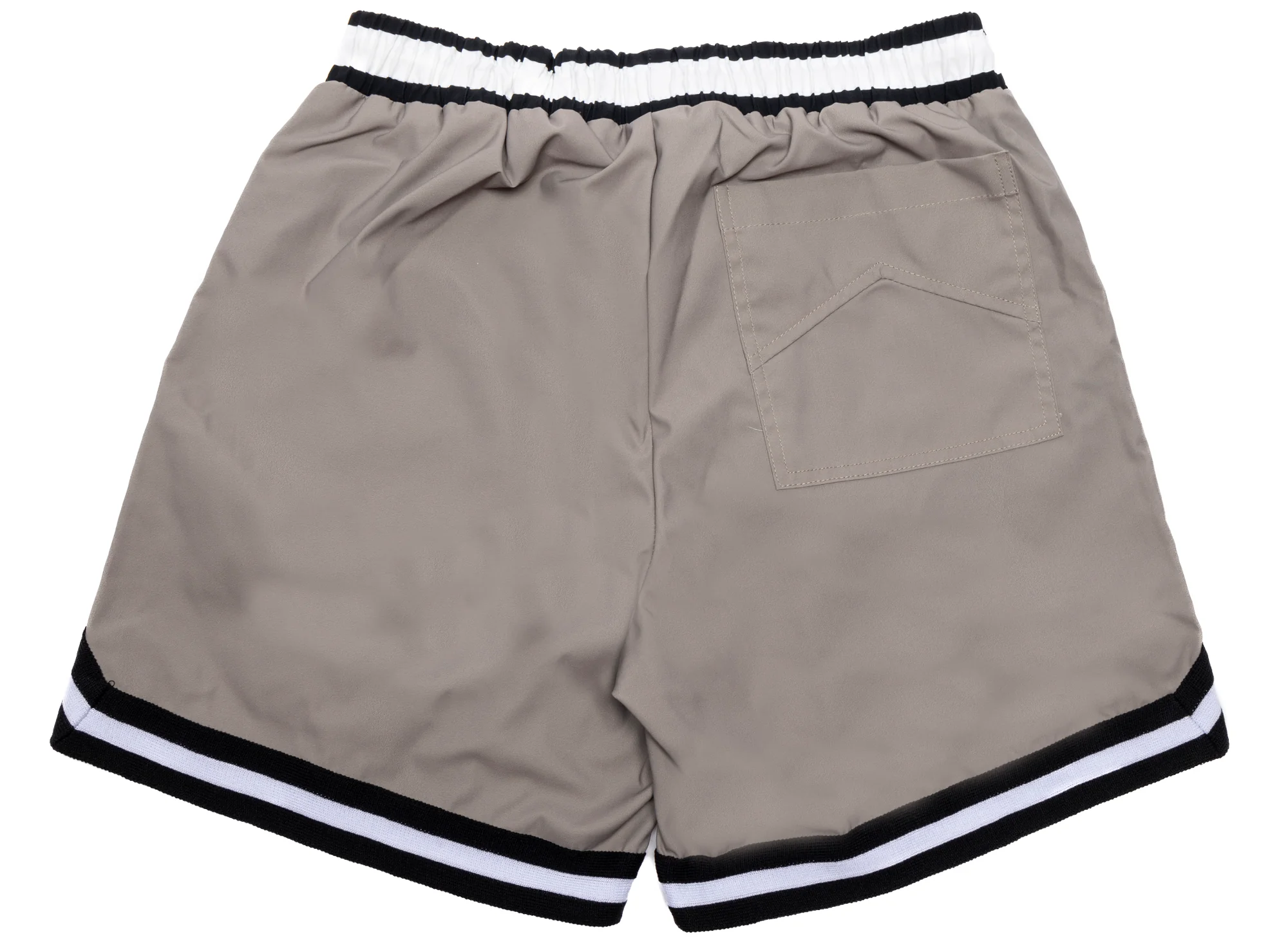 Rhude Basketball Swim Shorts in Khaki - Image 2