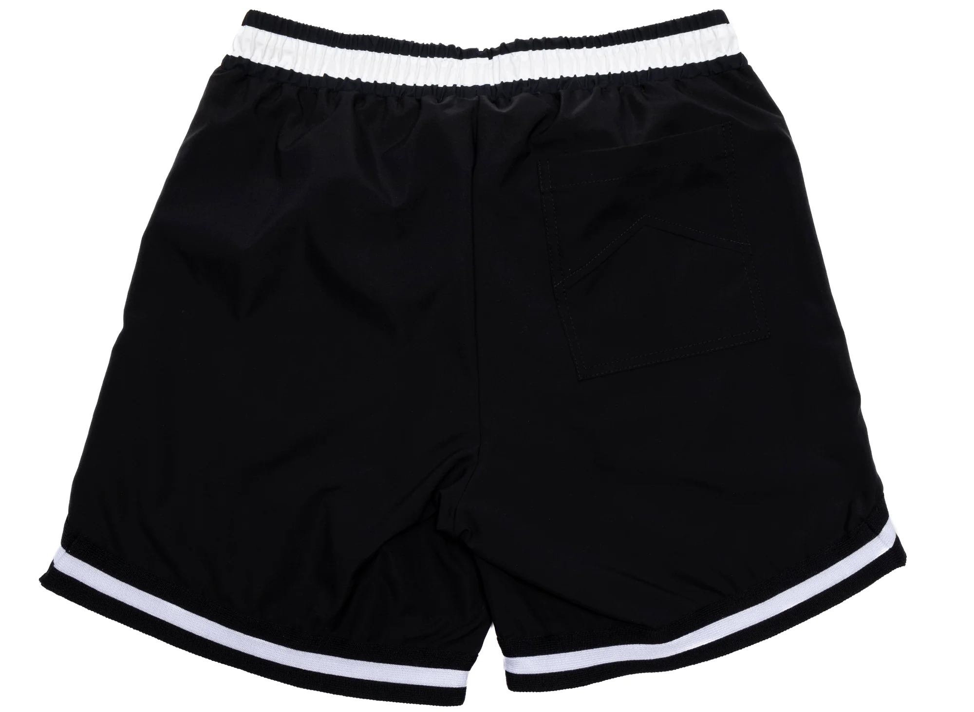 Rhude Basketball Swim Shorts in Black - Image 2
