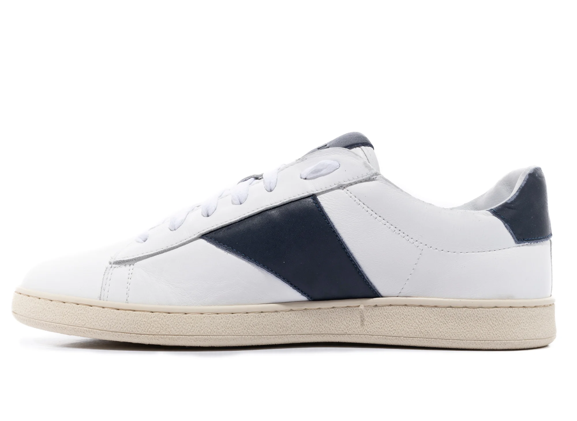 Rhude Court Shoe in White and Navy - Image 3