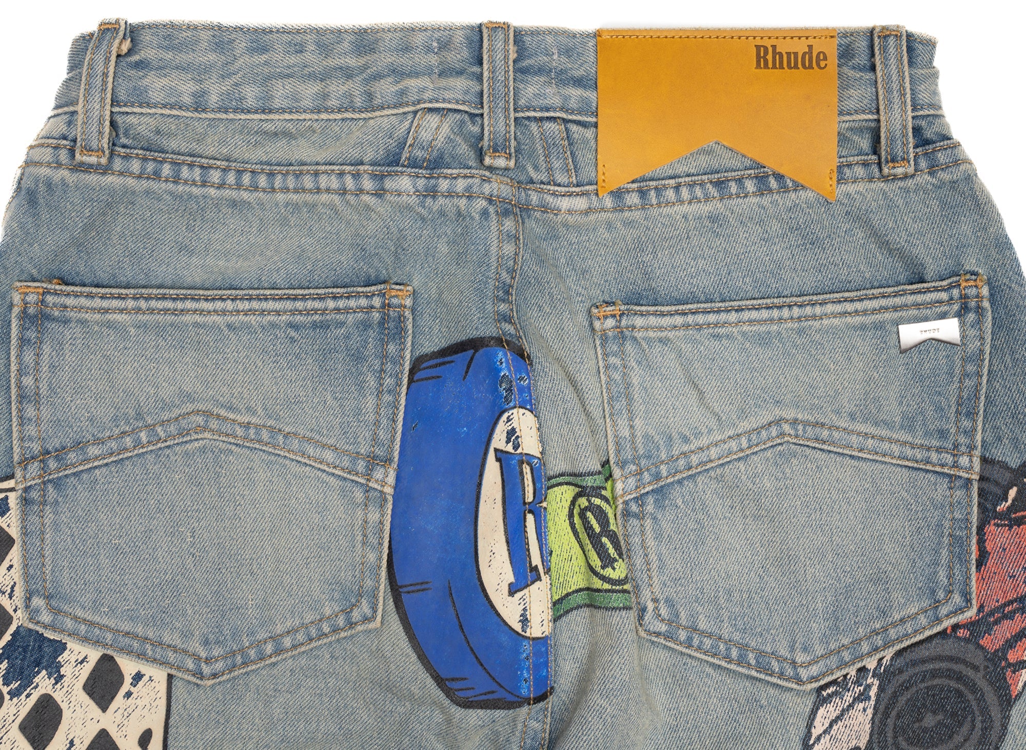 Rhude Doodle Print Jeans - Image 2