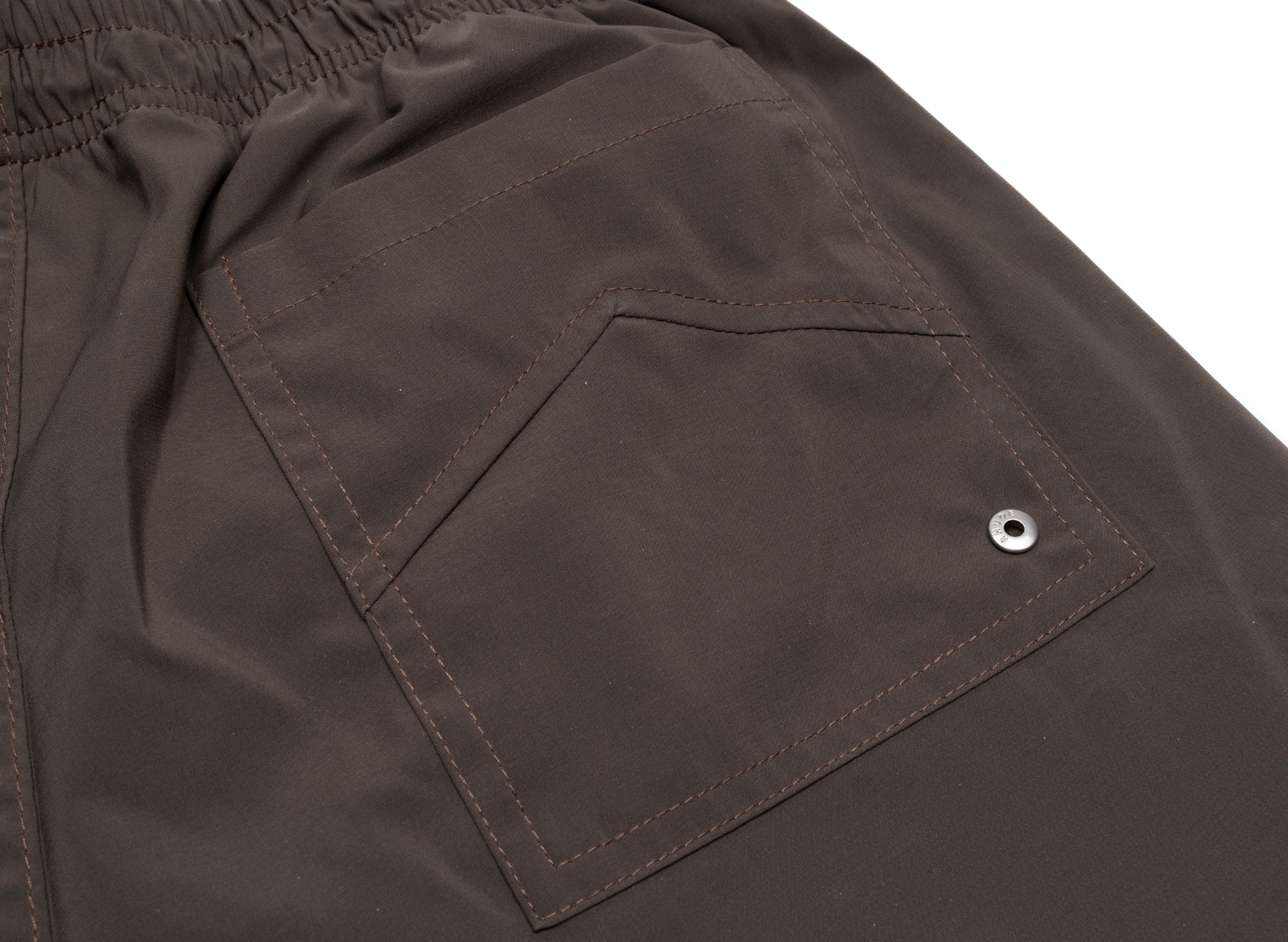 Rhude Logo Swim Trunks in Dark Grey - Image 2
