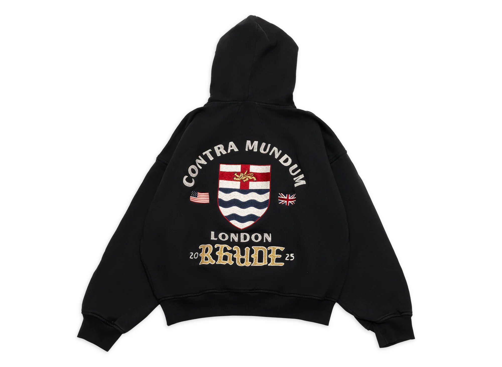Rhude London Hound Hoodie in Vintage Black - Image 2