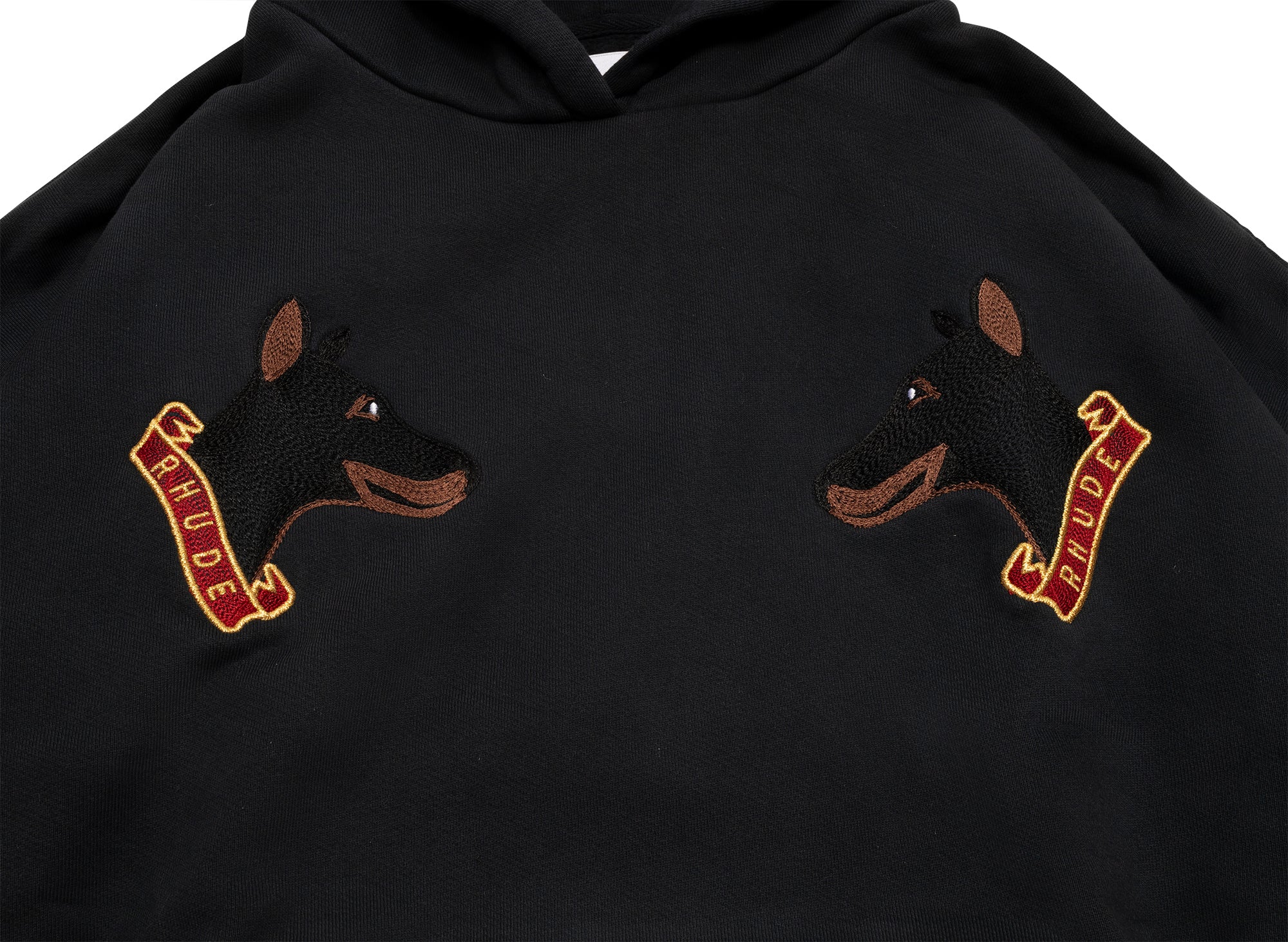 Rhude London Hound Hoodie in Vintage Black - Image 3