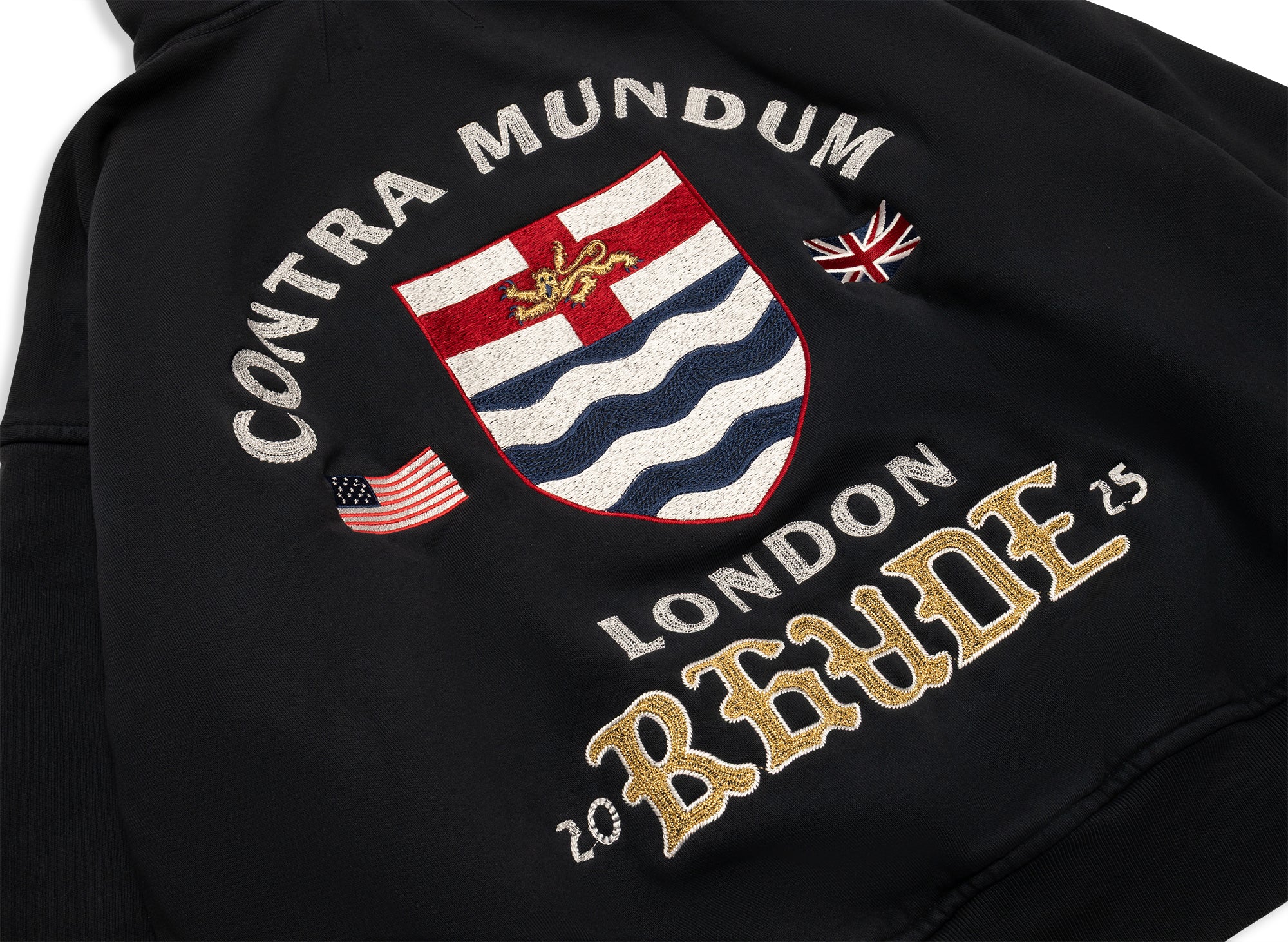 Rhude London Hound Hoodie in Vintage Black - Image 4