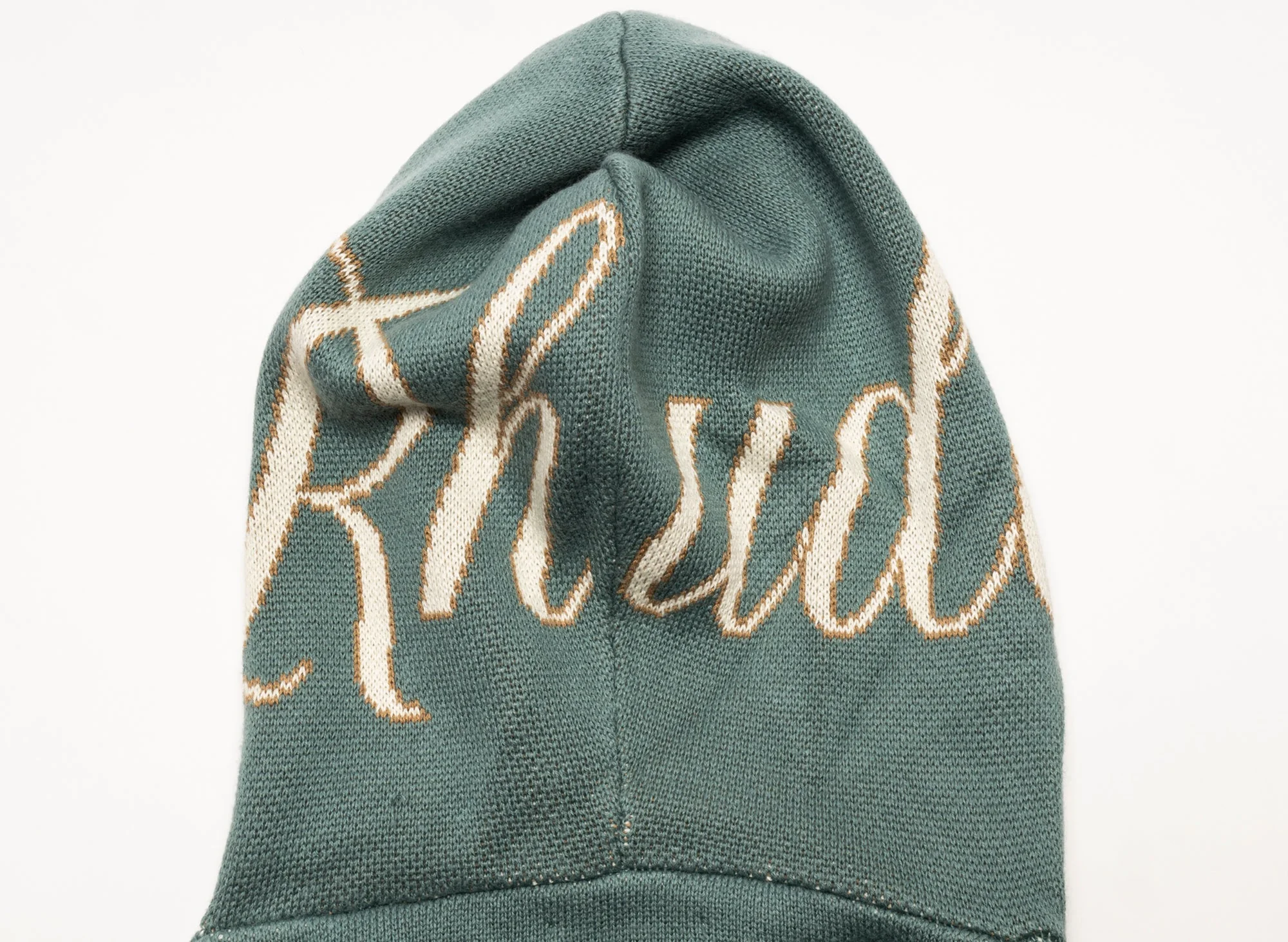 Rhude Script Logo Knit Hoodie - Image 3