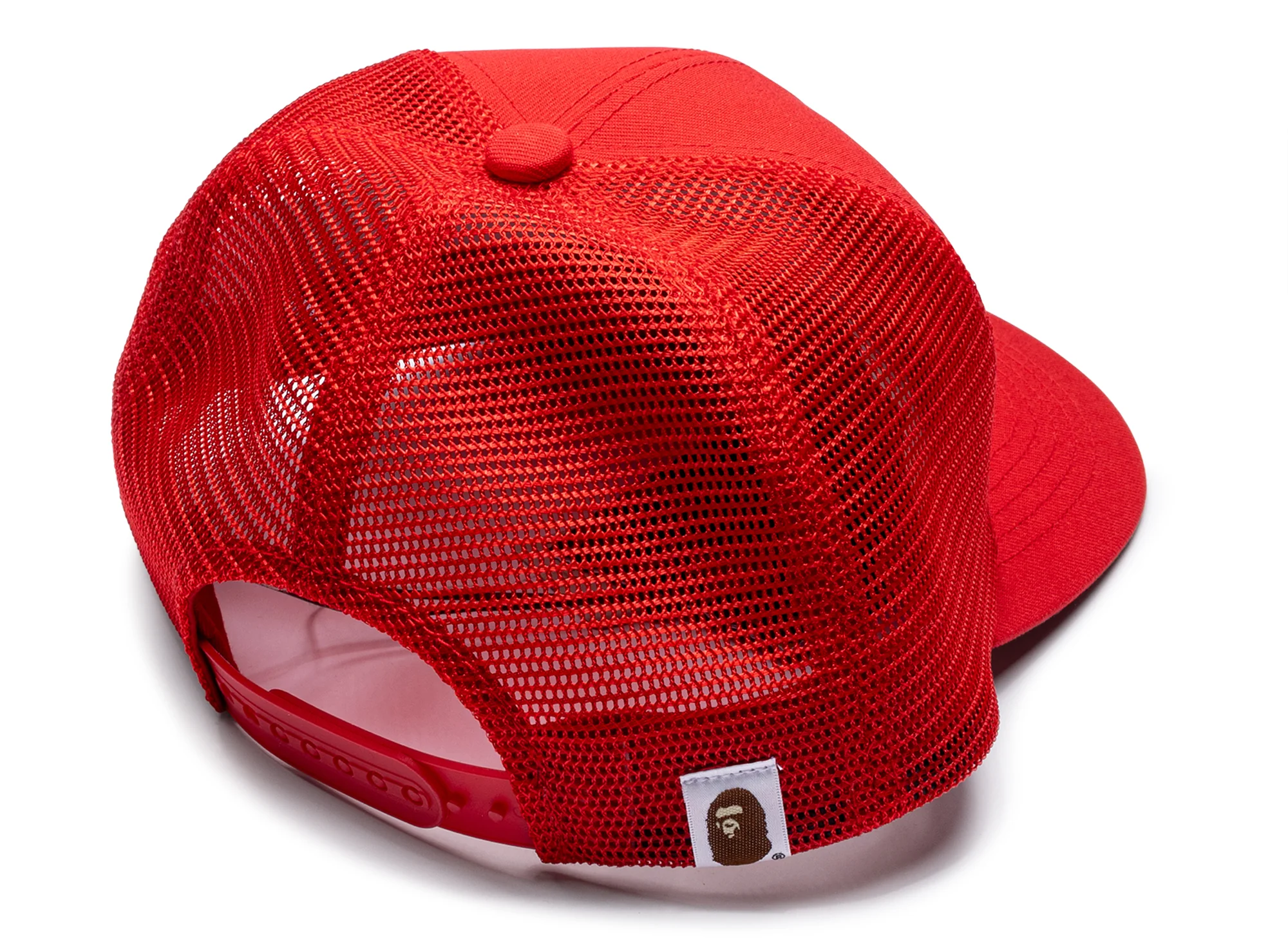Saint Michael BAPE Mesh Cap in Red - Image 2