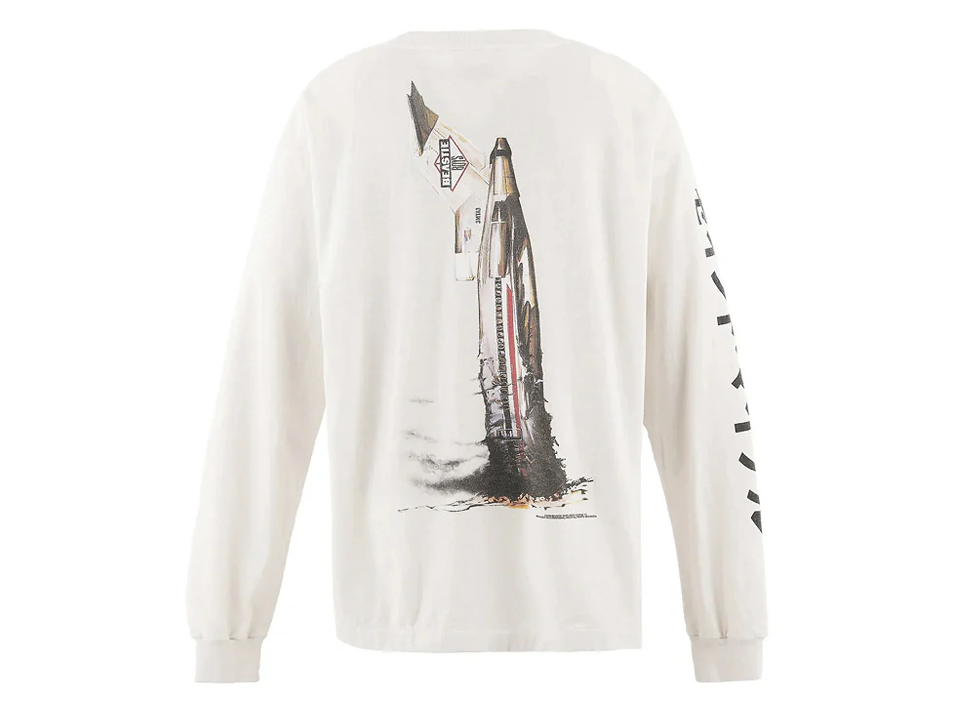 Saint Michael Beastie Boys LS T-Shirt in White - Image 2