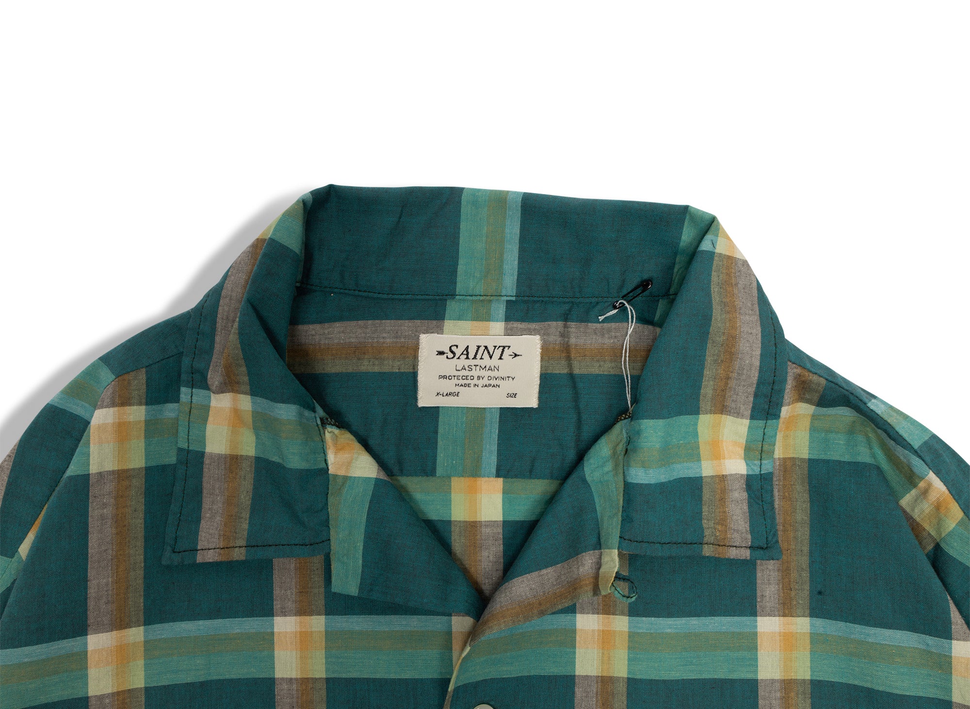 Saint Michael Check Shirt in Green - Image 2