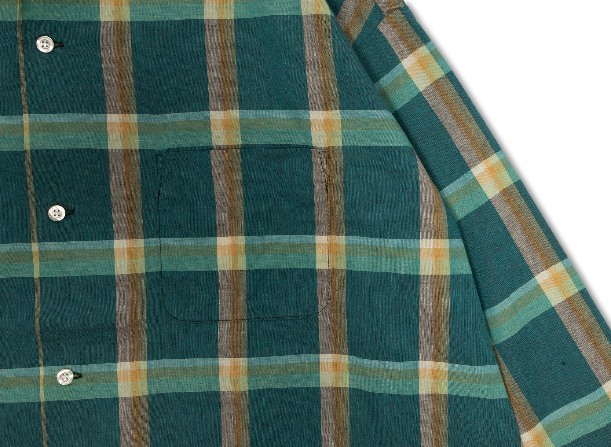 Saint Michael Check Shirt in Green - Image 3