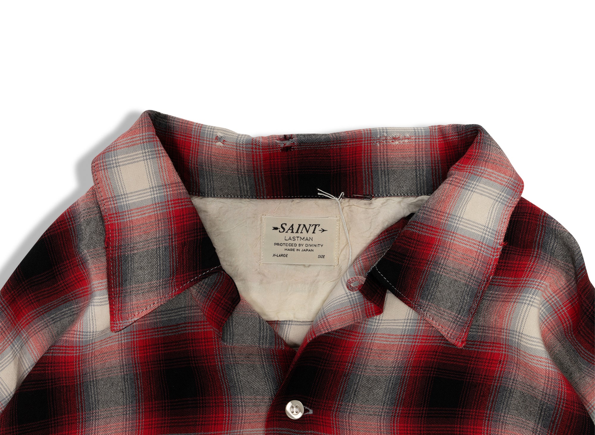 Saint Michael Check Shirt in Red - Image 2