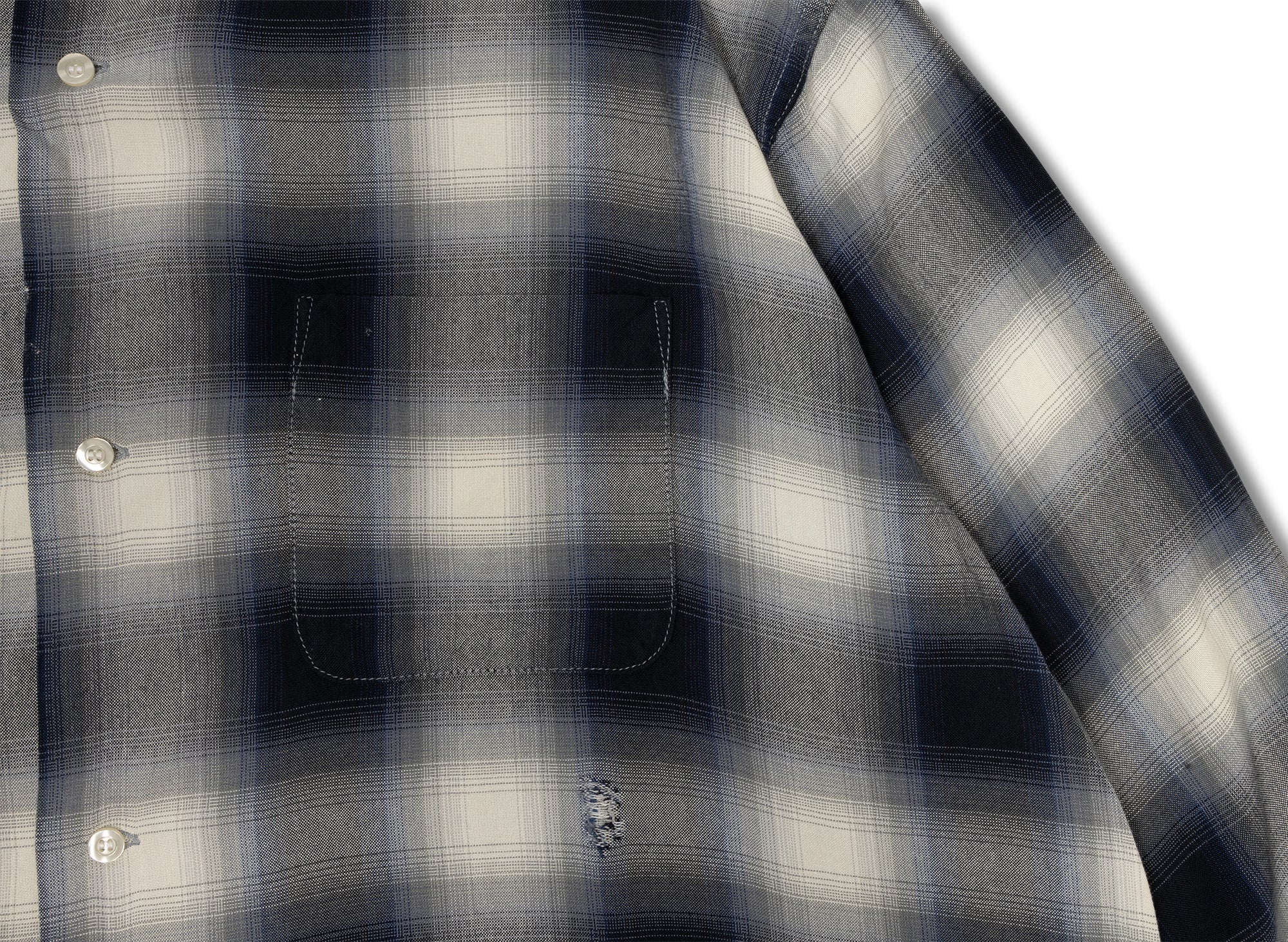 Saint Michael Check Shirt in Navy - Image 3